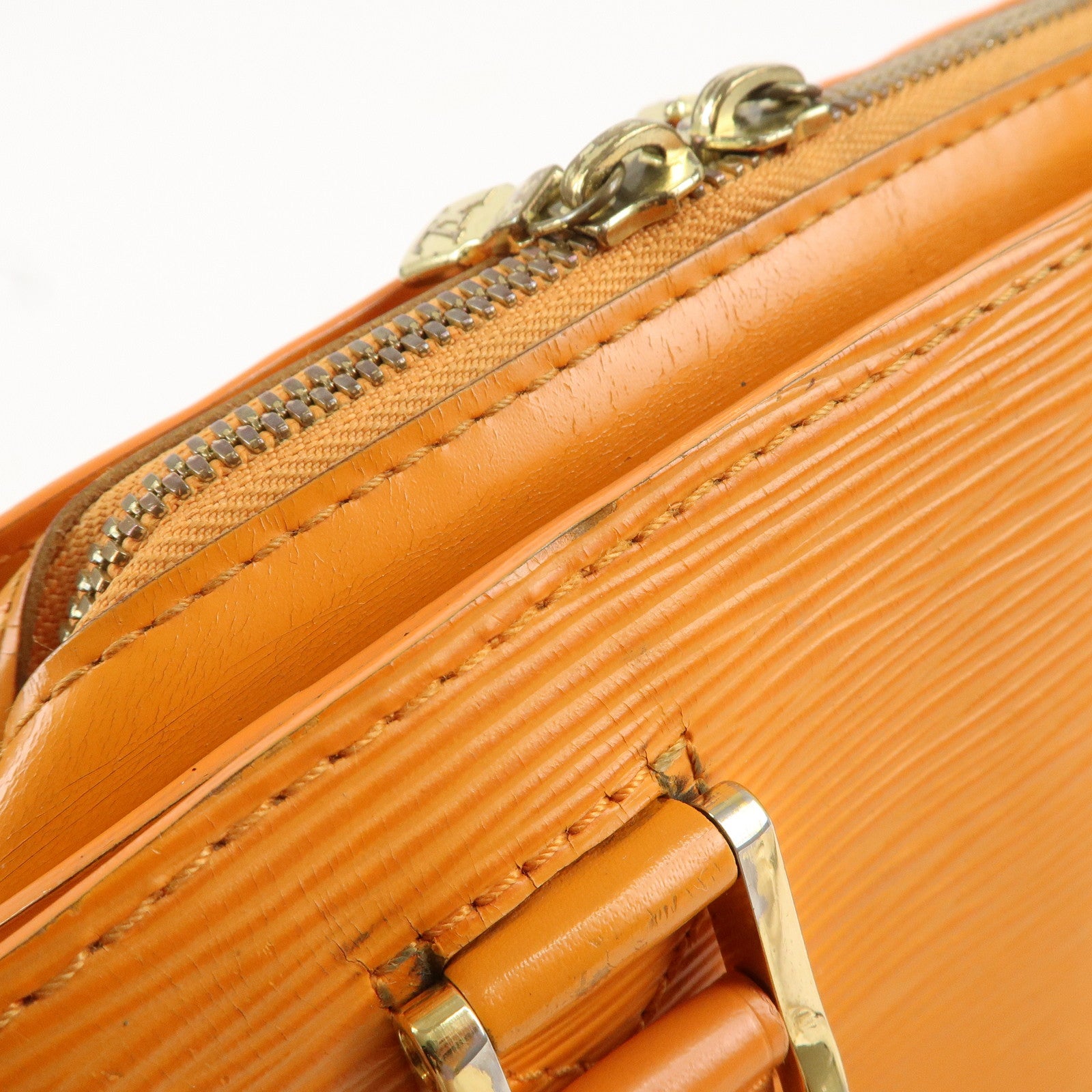 Louis Vuitton Epi Pon Neuf Hand Bag Mandarin Orange M5205H