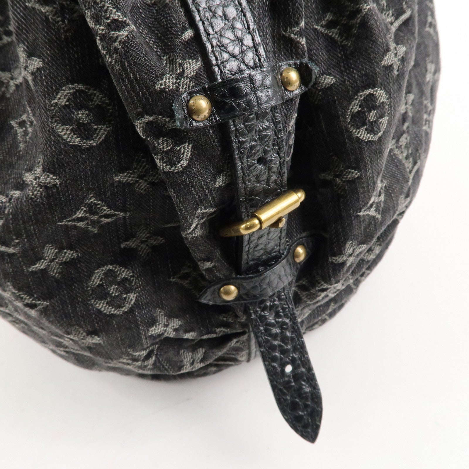 Louis Vuitton Monogram Denim XL Shoulder Bag Black M95510