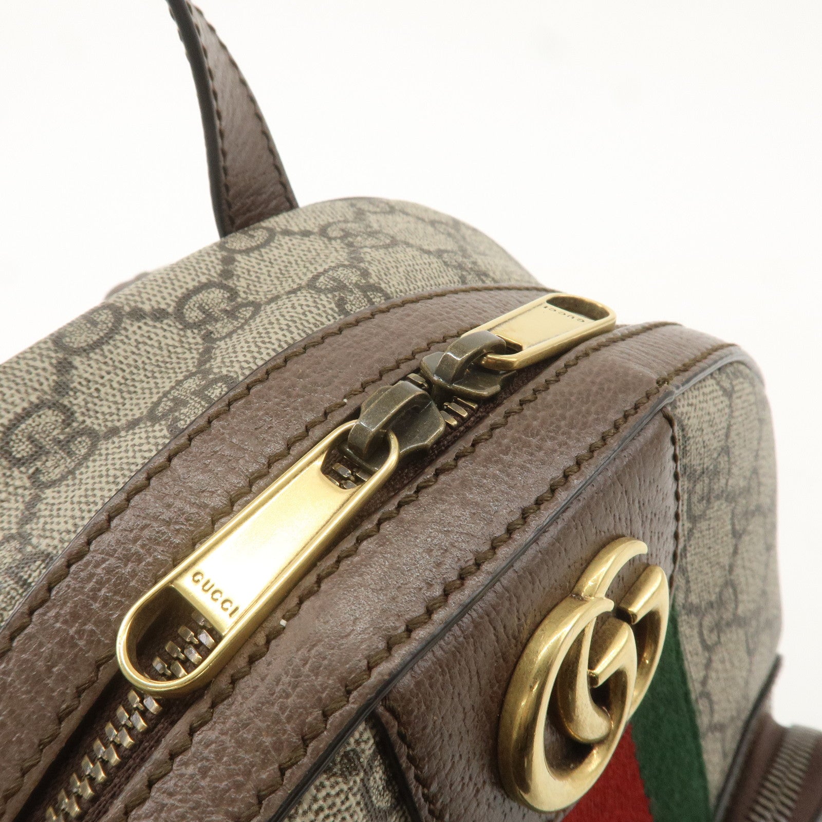 GUCCI Ophidia Sherry GG Supreme Leather GG Small Back Pack 547965