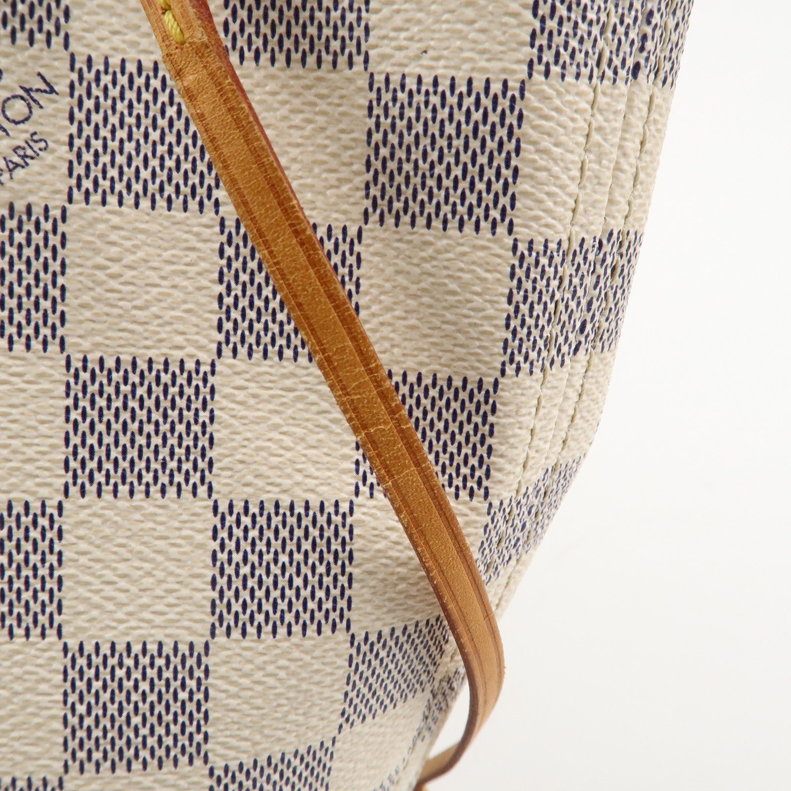 Louis Vuitton Damier Azur Neverfull MM Canvas Tote Bag N51107