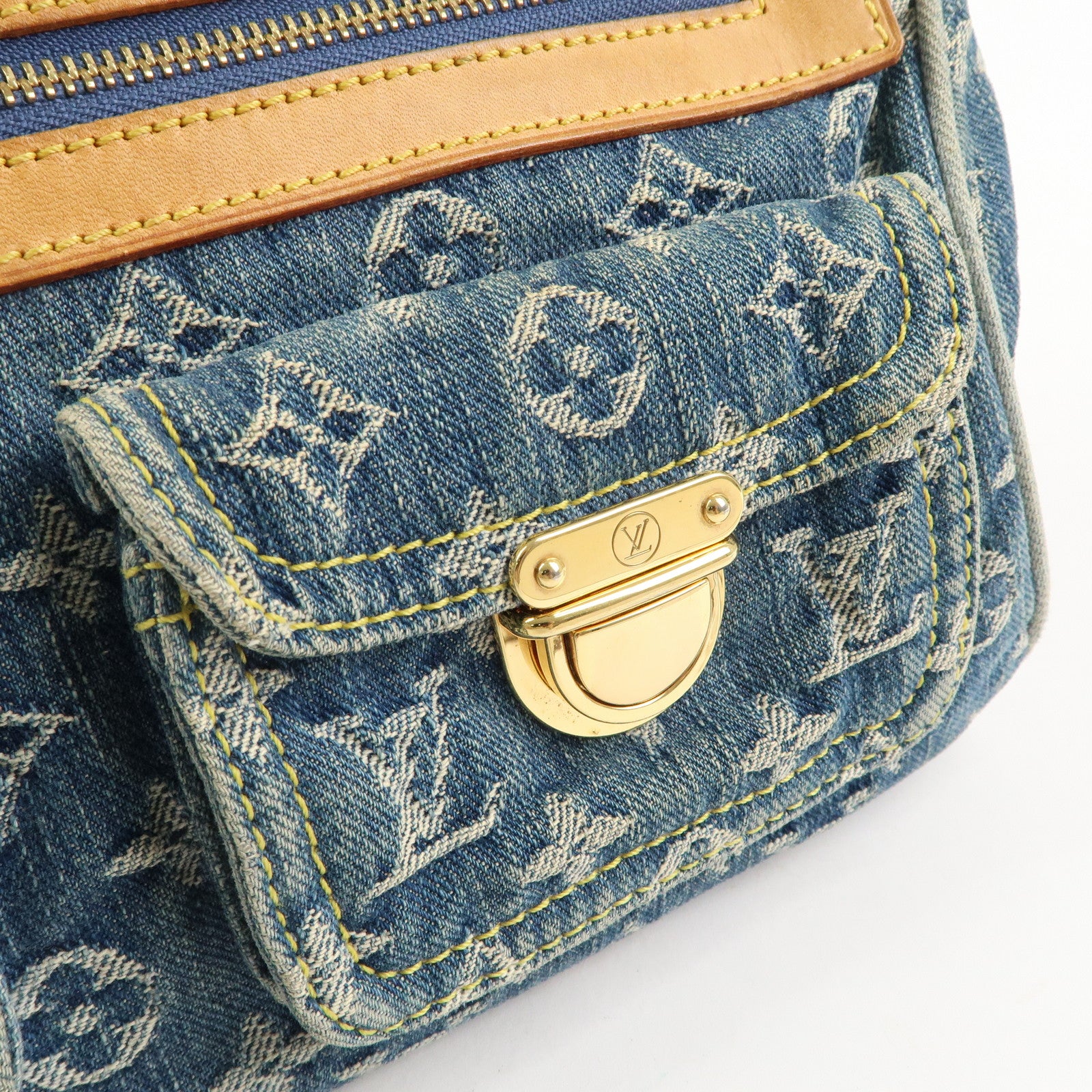 Louis Vuitton Monogram Denim Neo Speedy Boston Bag Blue M95019