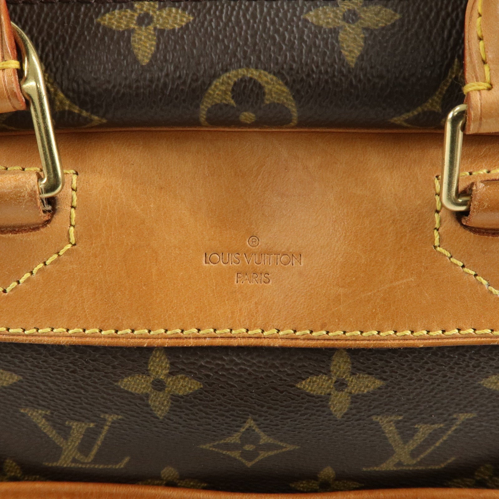 Louis Vuitton Monogram Deauville Hand Bag Brown M47270