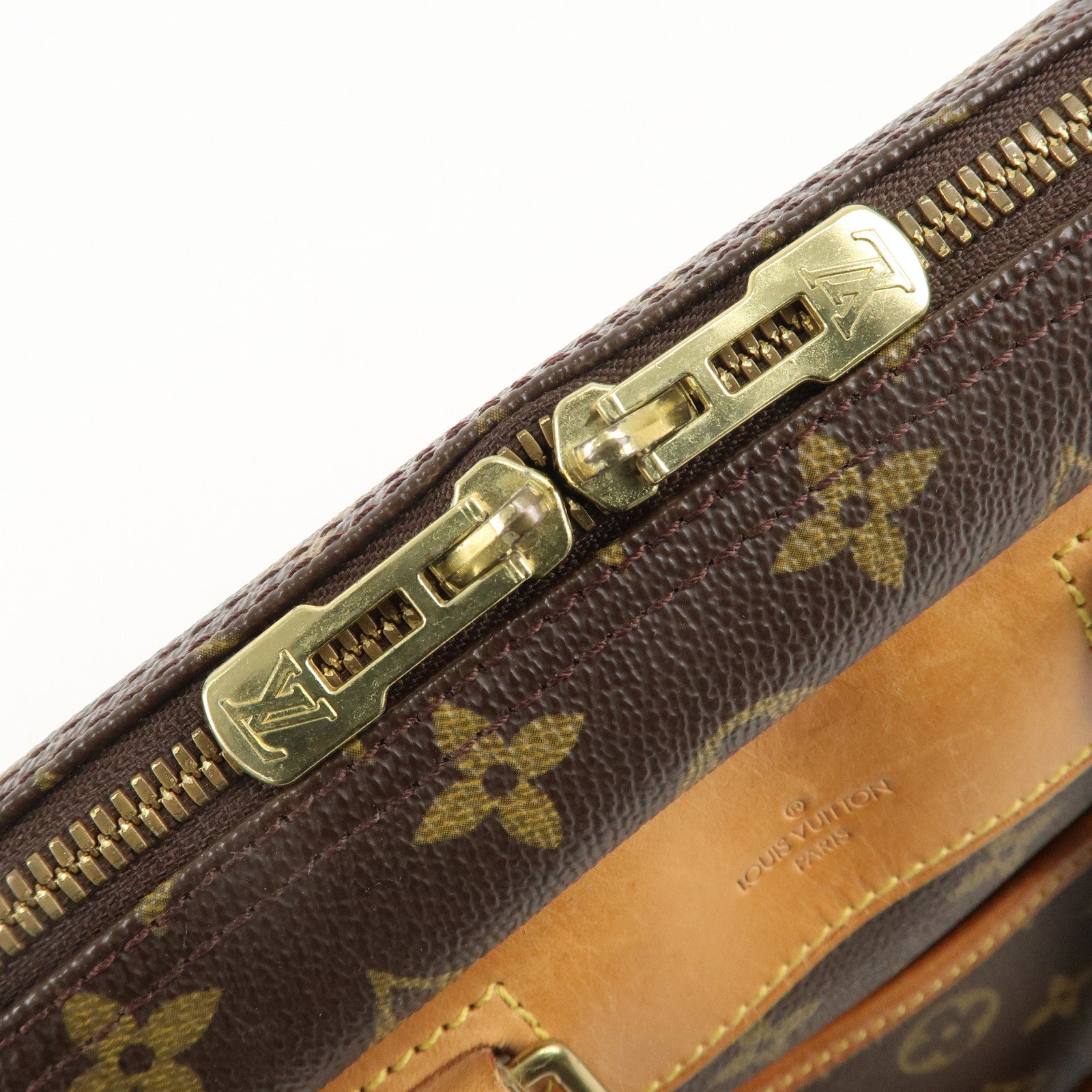 Louis Vuitton Monogram Deauville Hand Bag Brown M47270