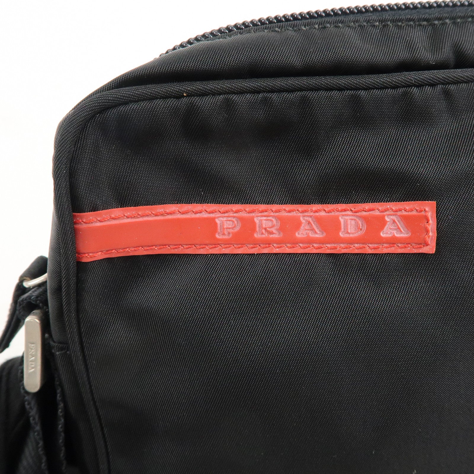 PRADA Sports Nylon Small Shoulder Bag Crossbody Bag Black B8675