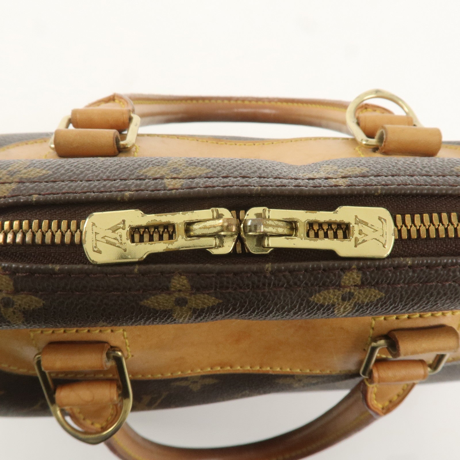 Louis Vuitton Monogram Deauville Hand Bag Brown M47270