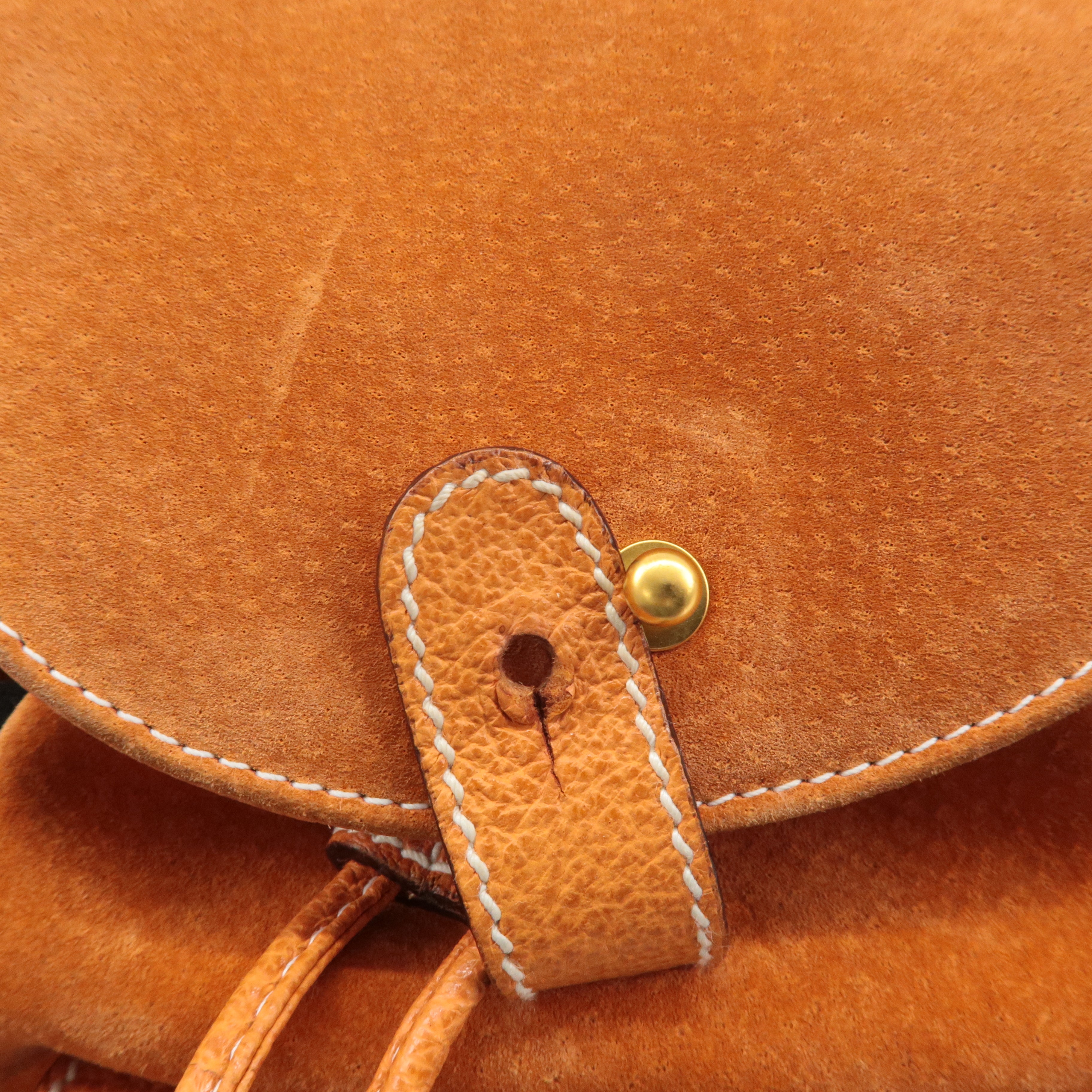 GUCCI Bamboo Suede Back Pack Orange 003･2058･0030