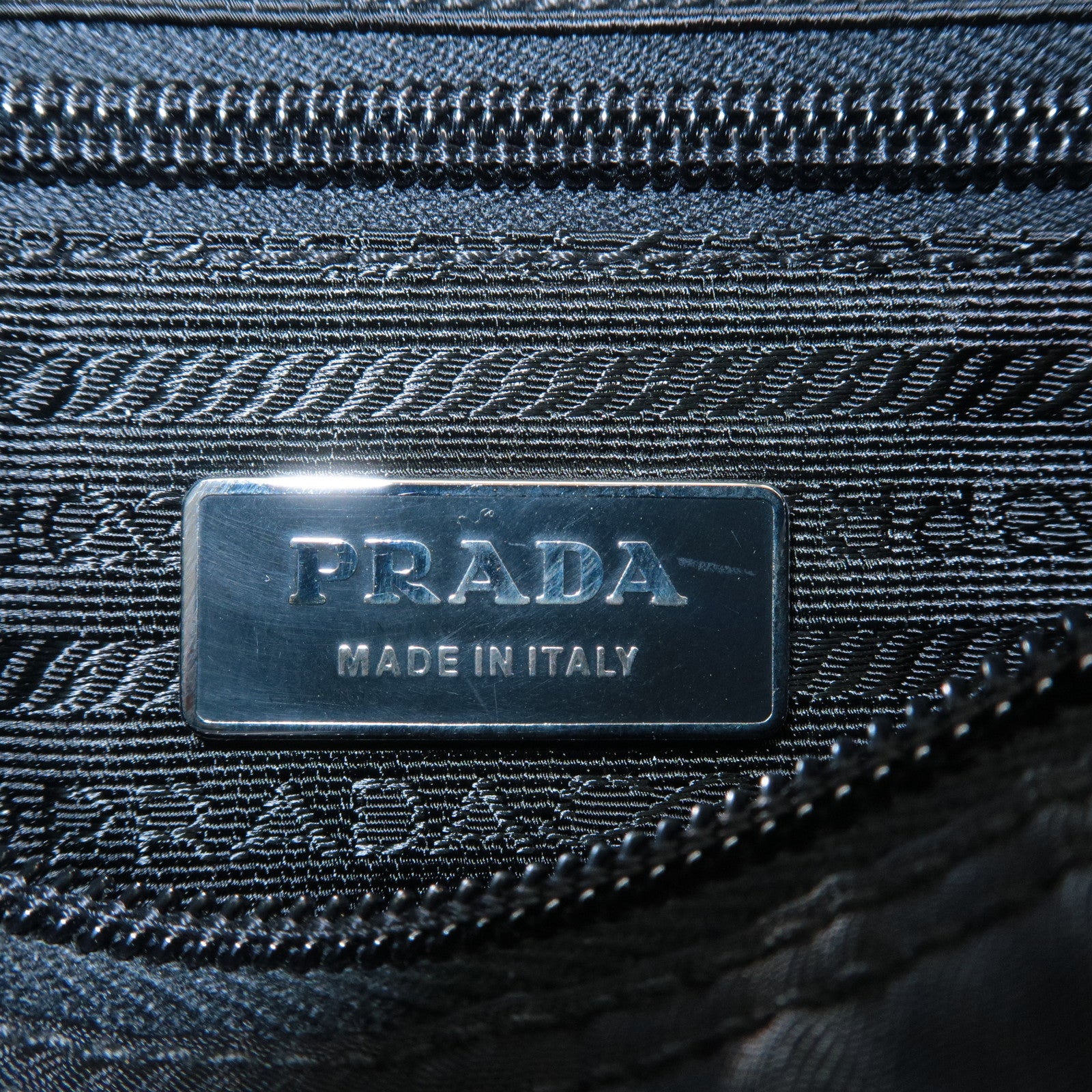 PRADA Logo Nylon Leather Shoulder Bag Crossbody Bag Black BT0501