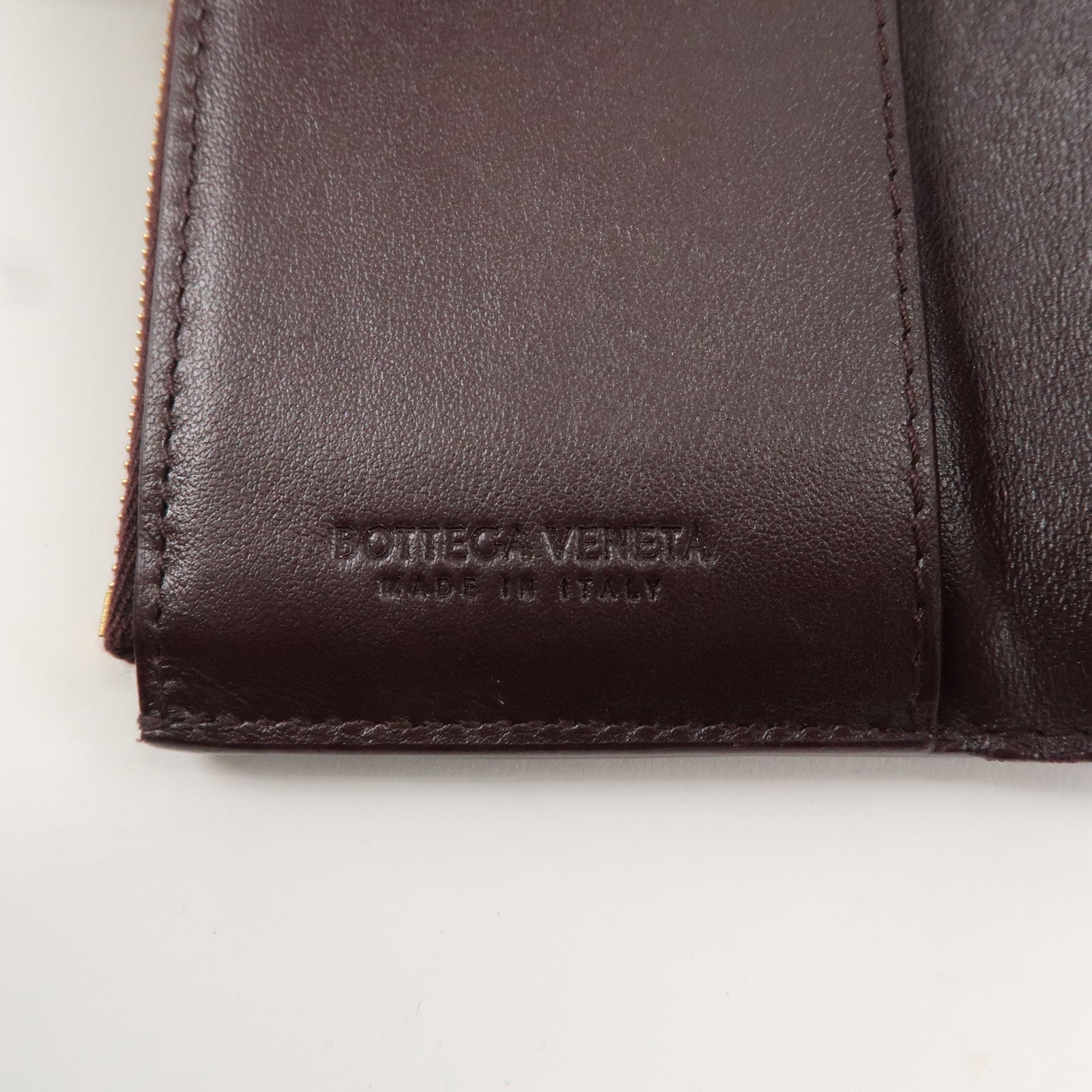 BOTTEGA VENETA Max Intrecciato Leather Tri-Fold Wallet 651372