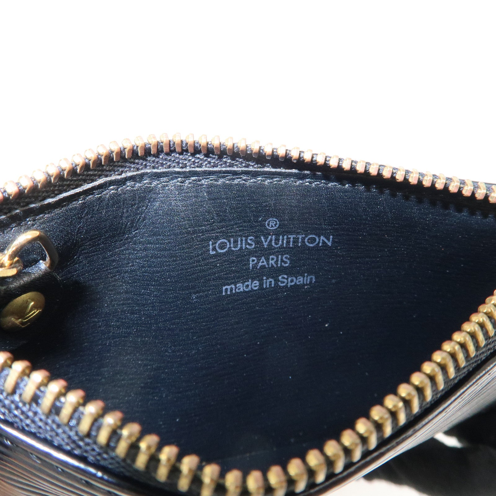 Louis Vuitton Epi Pochette Cles Coin Case Black Noir M63802