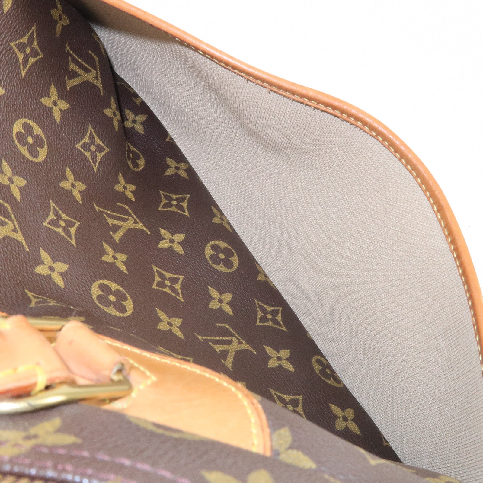 Louis Vuitton Monogram Deauville Hand Bag Brown M47270