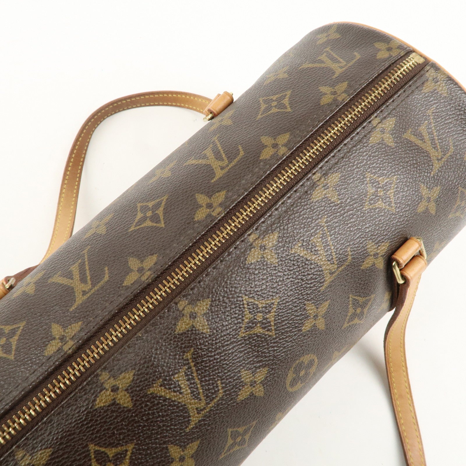 Louis Vuitton Monogram Papillon 30 Hand Bag Brown M51385