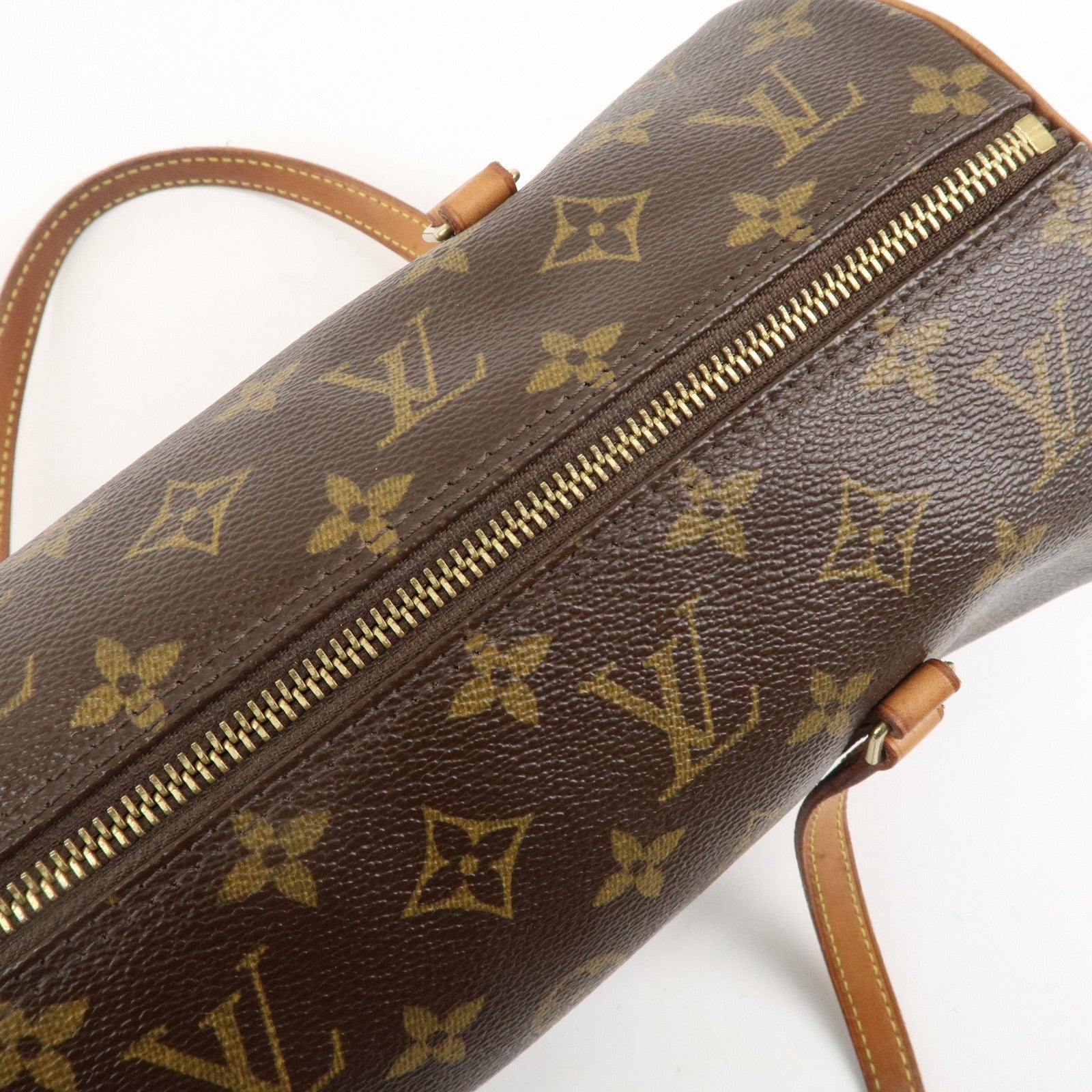 Louis Vuitton Monogram Papillon 30 Hand Bag Brown M51385