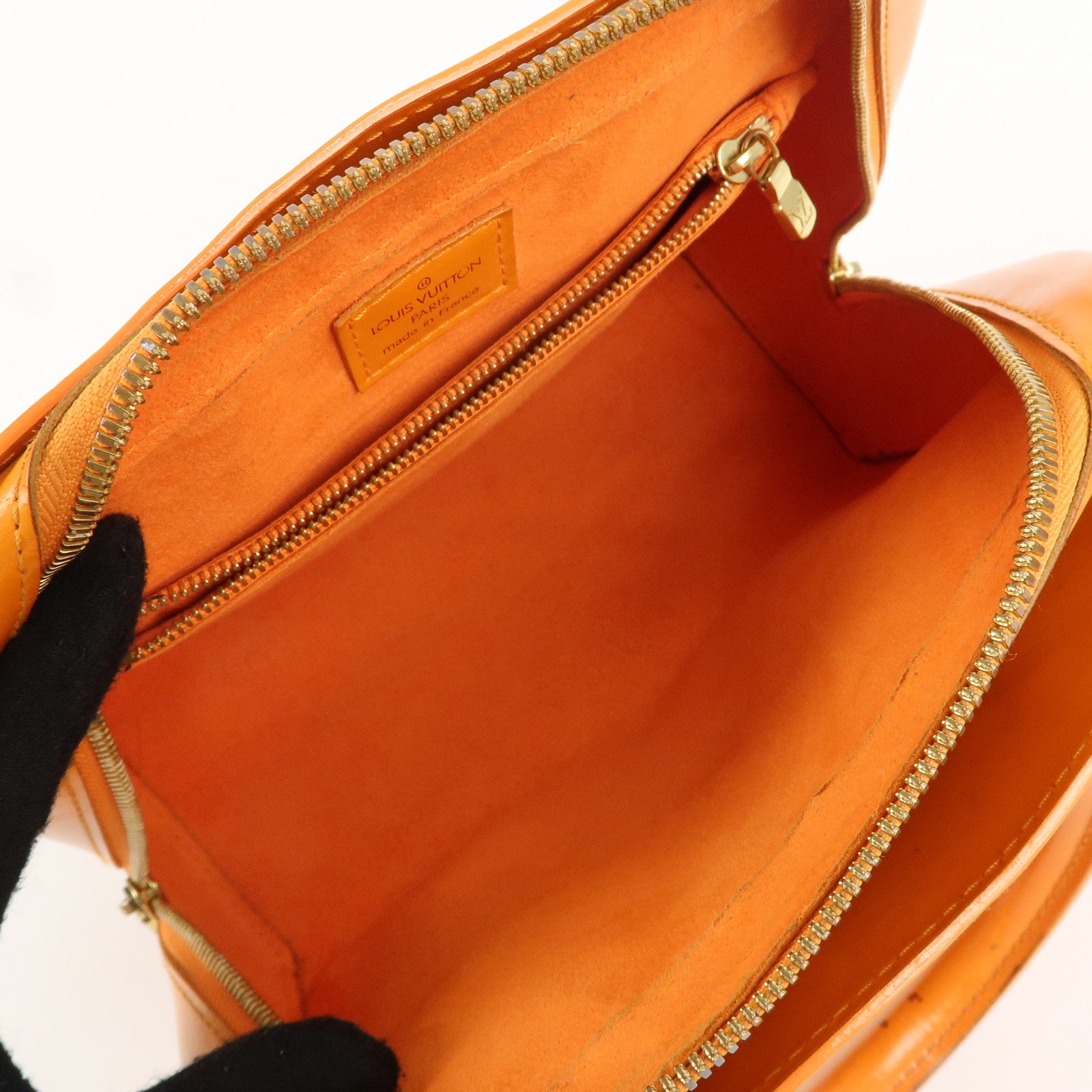 Louis Vuitton Epi Pon Neuf Hand Bag Mandarin Orange M5205H