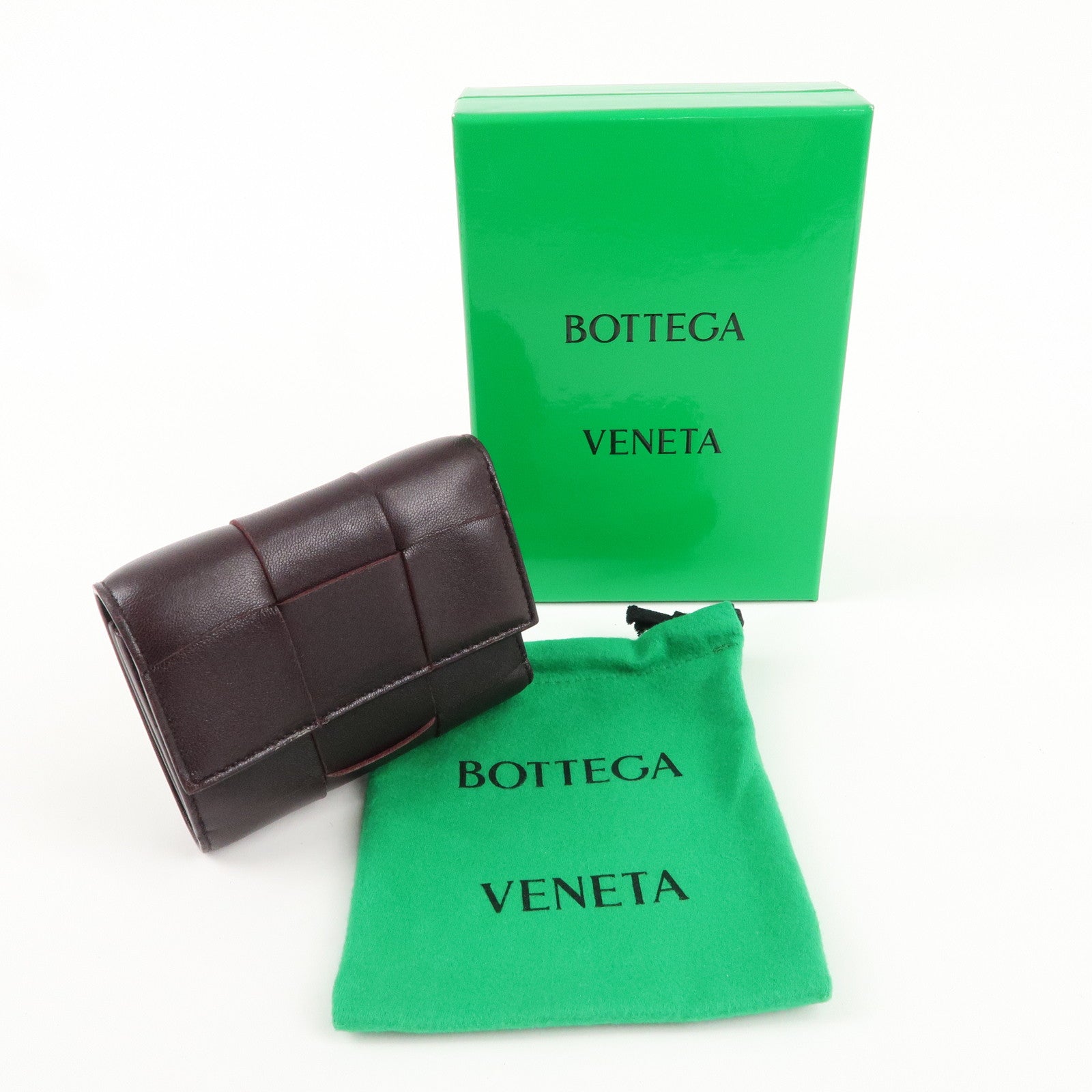 BOTTEGA VENETA Max Intrecciato Leather Tri-Fold Wallet 651372