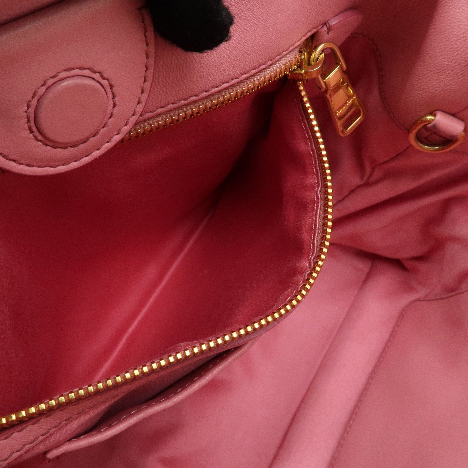 MIU MIU Matelasse Leather 2Way Shoulder Hand Bag Pink RN1069