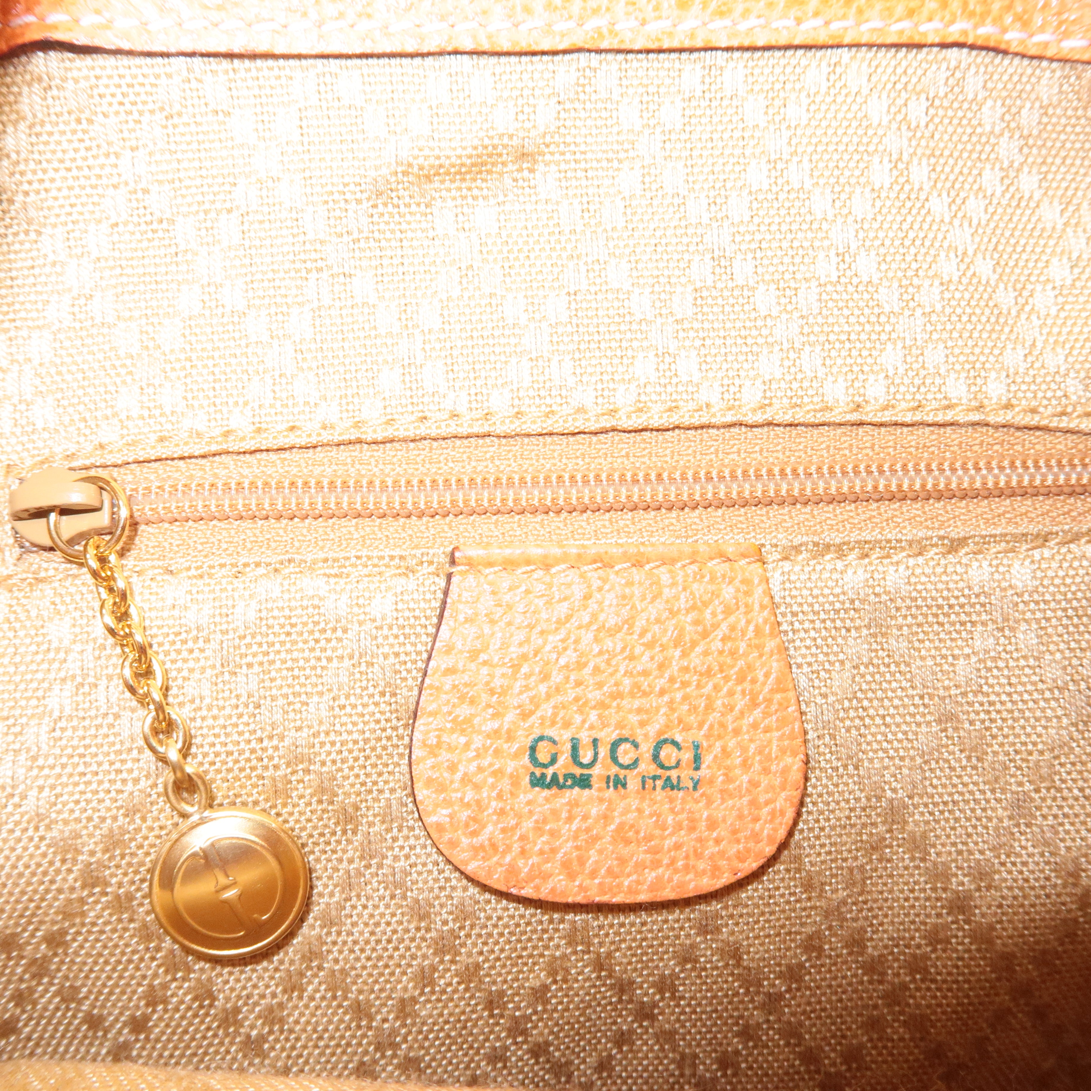 GUCCI Bamboo Suede Back Pack Orange 003･2058･0030