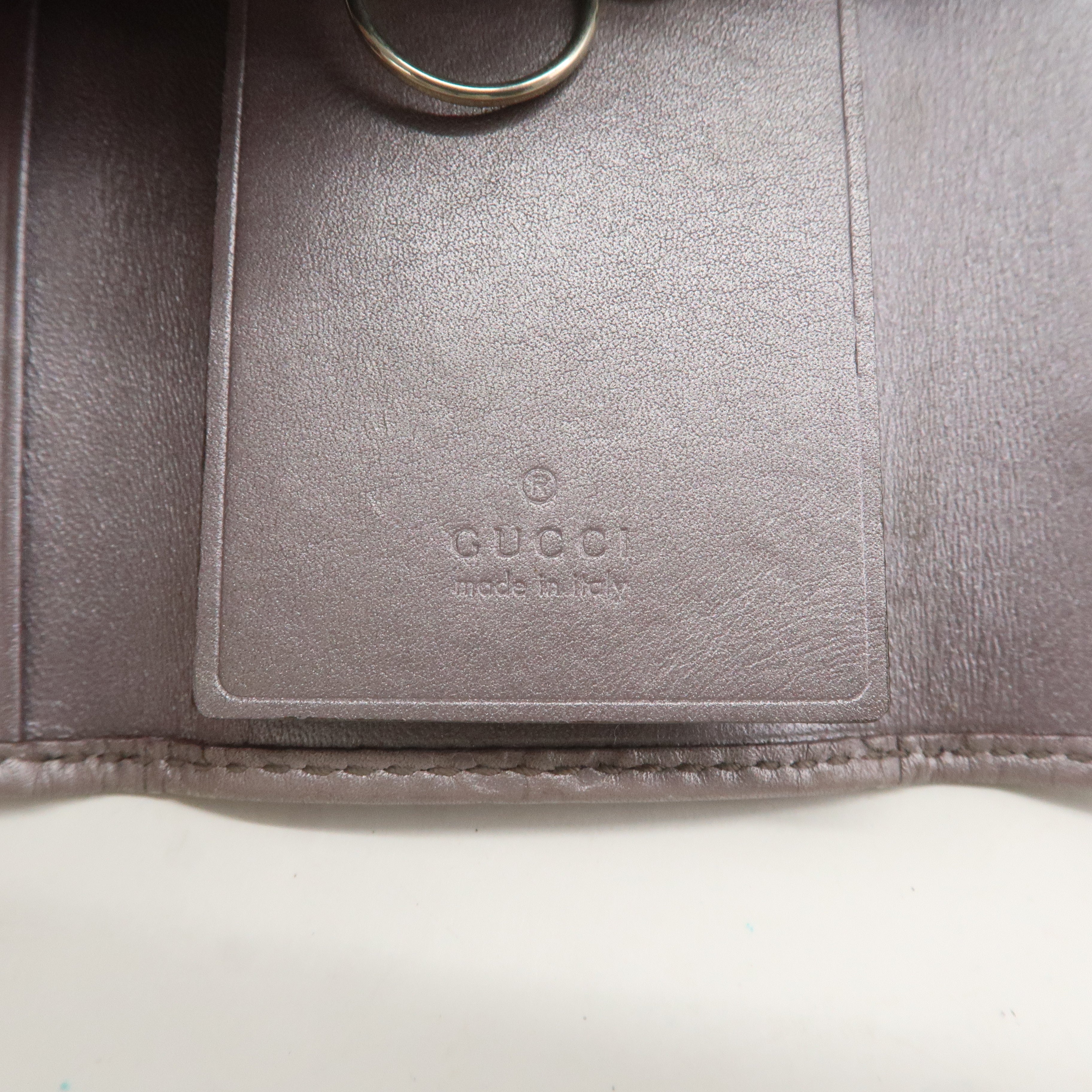 GUCCI Set of 2 GG Canvas Guccissima Leather 6 Key Case 4564 203551