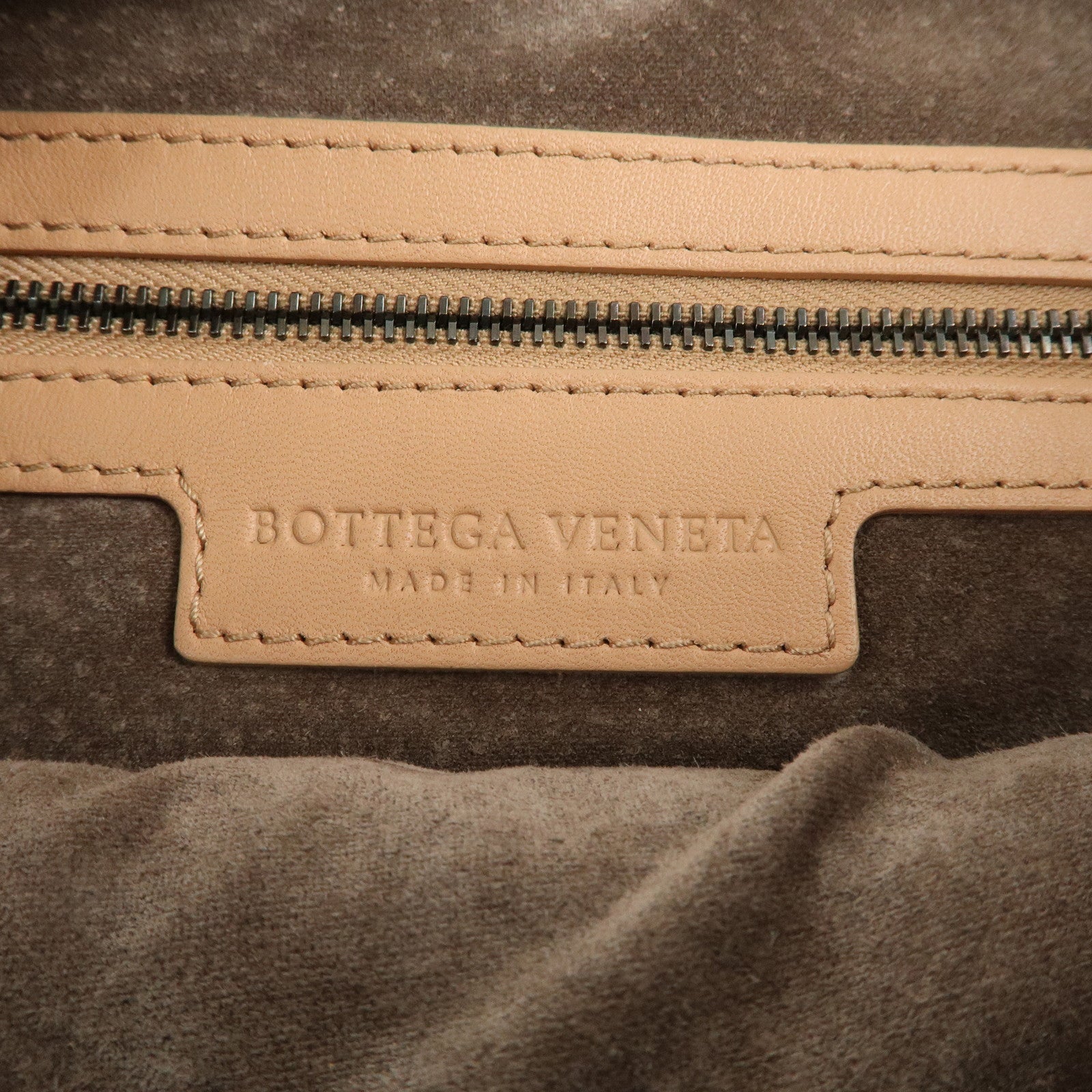 BOTTEGA VENETA Hobo Intrecciato Leather Shoulder Bag Pink Beige