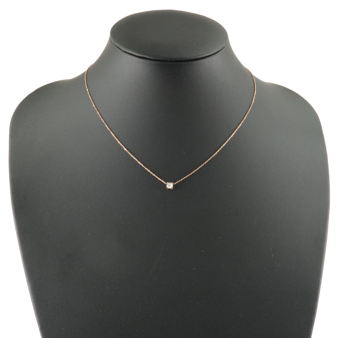 Cartier C De Cartier Diamond Necklace 0.18ct K18PG 750PG Rose Gold