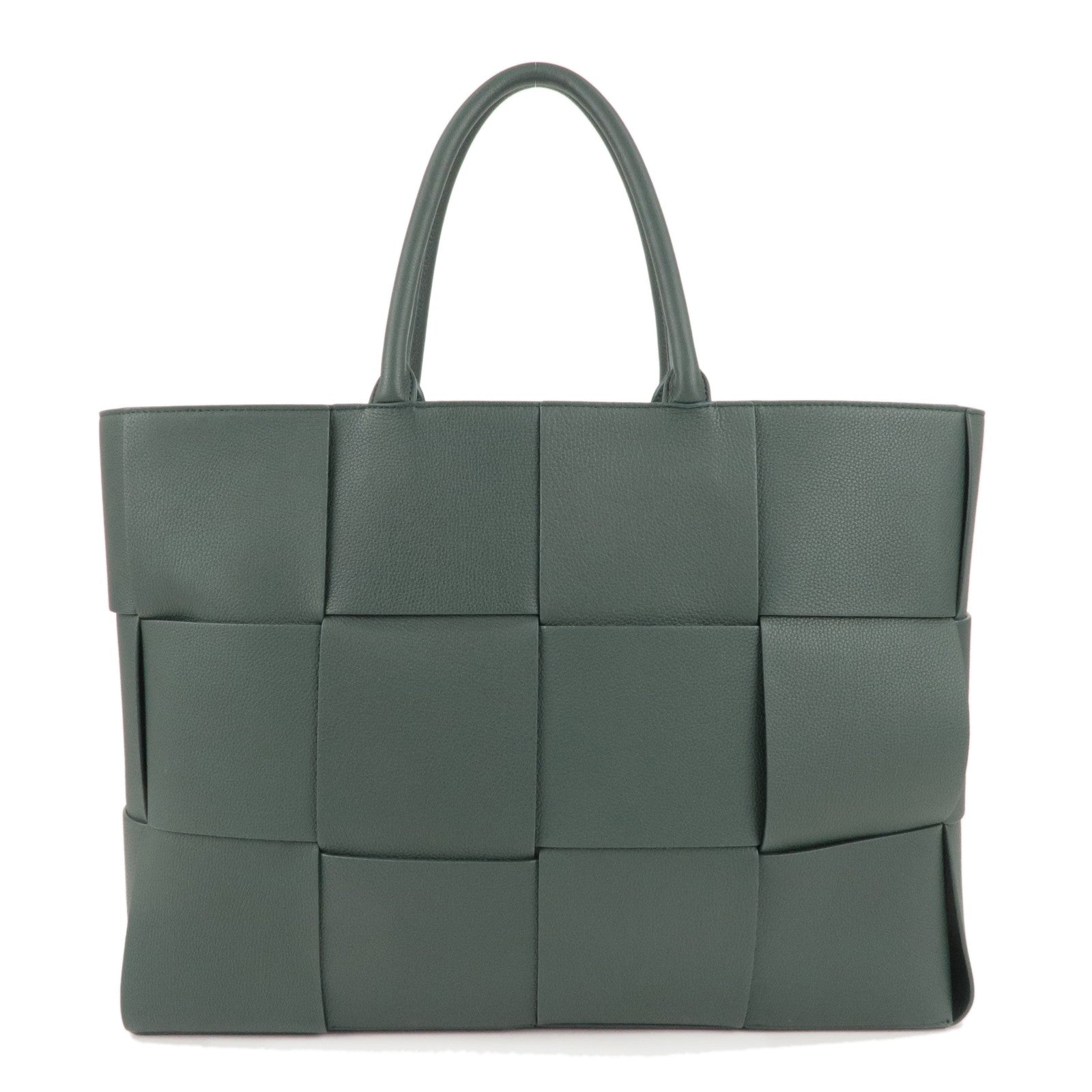 BOTTEGA VENETA Intrecciato Large Arco Leather Tote Bag Raintree