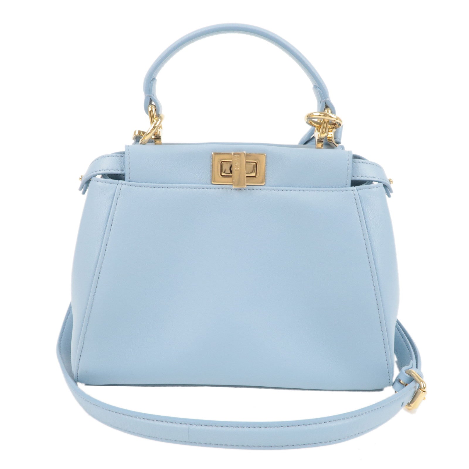 FENDI-Mini-Peekaboo-Leather-2Way-Mini-Bag-Light-Blue-8BN244