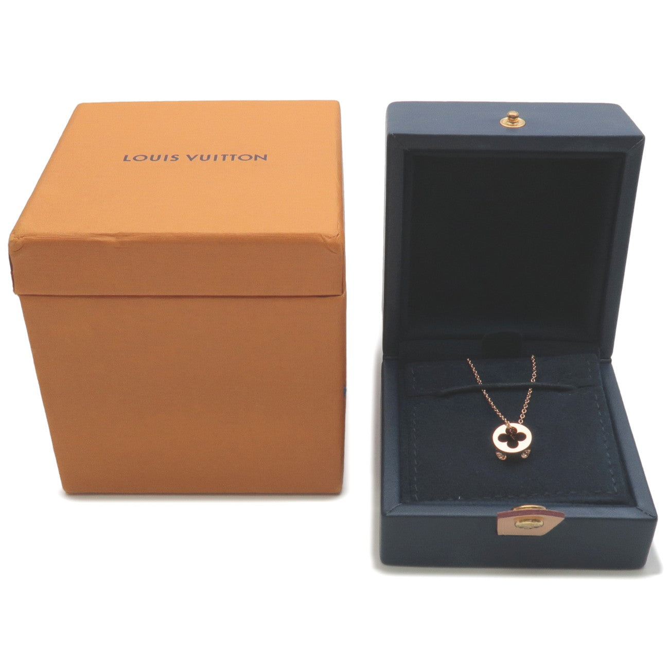 Louis Vuitton Pendentif Empreinte Necklace K18PG Rose Gold Q93673