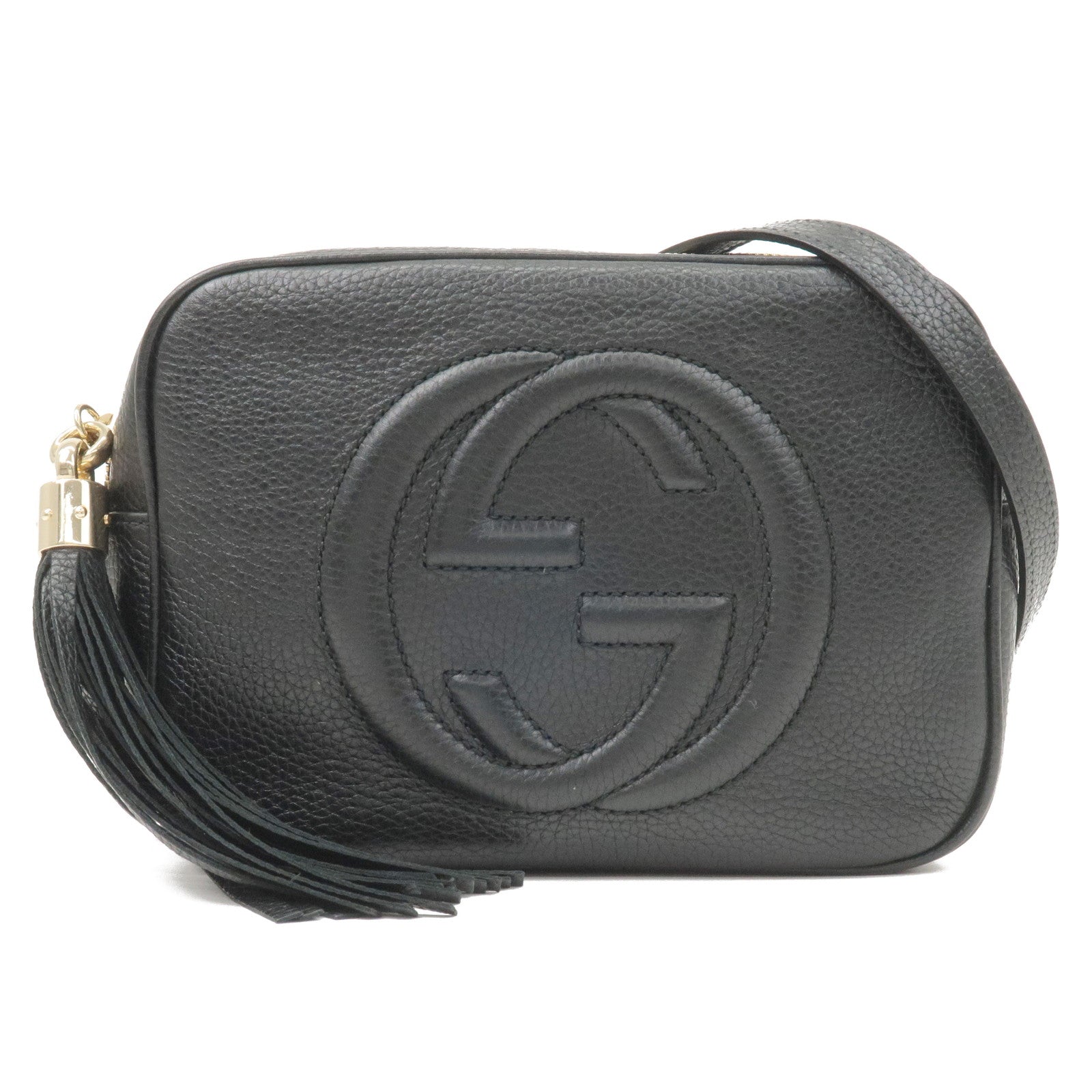 GUCCI-SOHO-Small-Disco-Leather-Shoulder-Bag-Black-308364