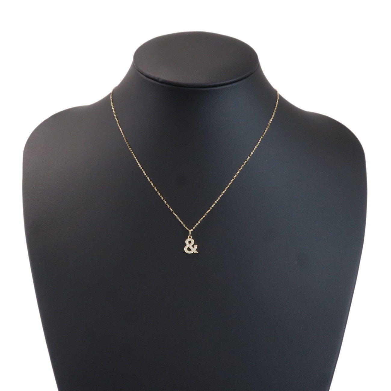 Tiffany&Co. Ampersand Diamond Necklace K18YG 750YG Yellow Gold