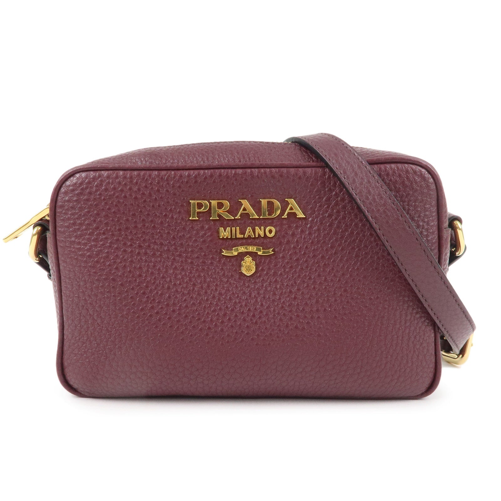 PRADA-Logo-Leather-Shoulder-Bag-Crossbody-Bag-Purple-1BH096