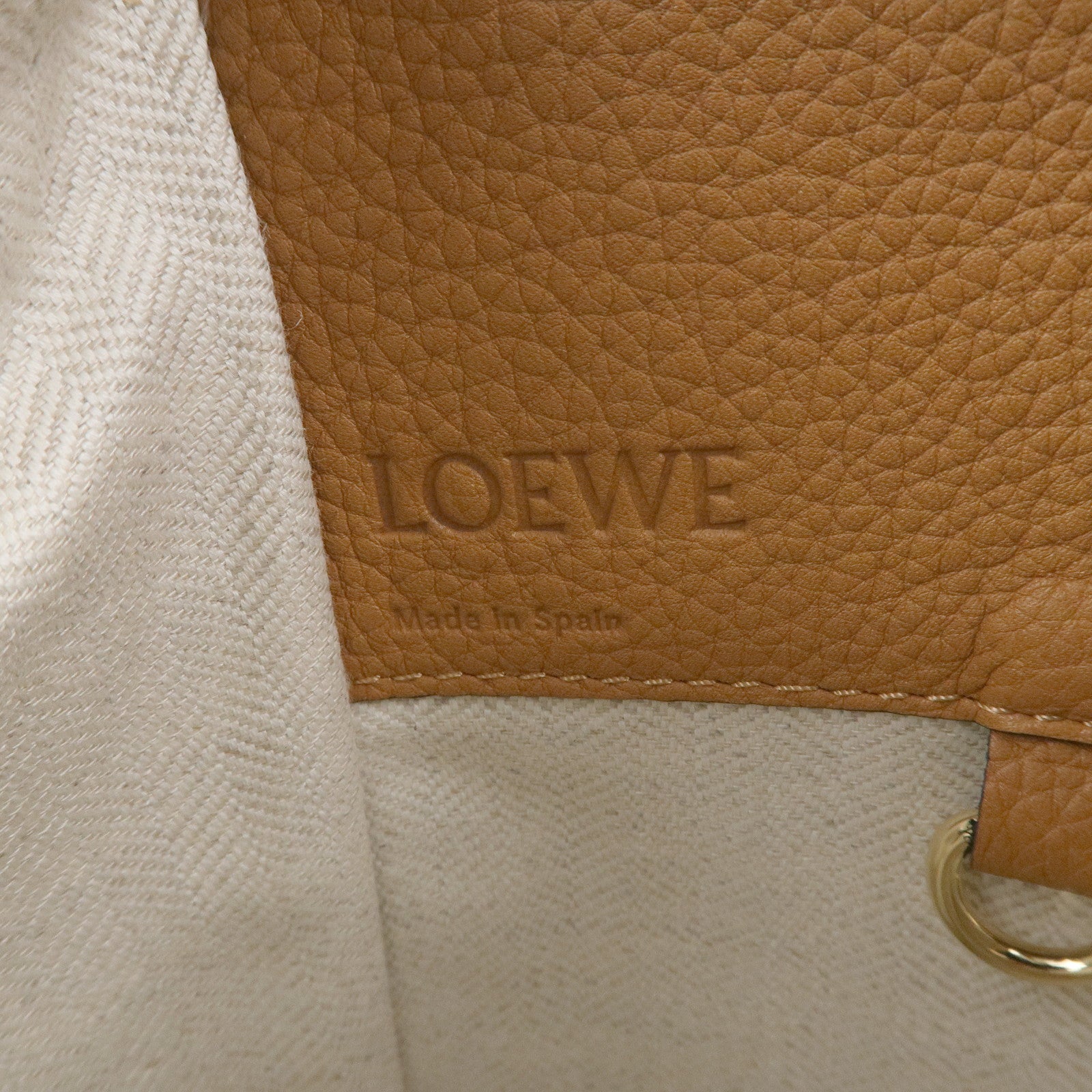 LOEWE Leather Hammock Small 2WAY Shoulder Bag Hand Bag Brown