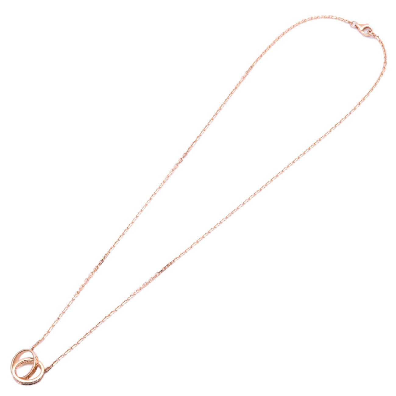 Cartier Baby Love Diamond Necklace K18PG 750PG Rose Gold