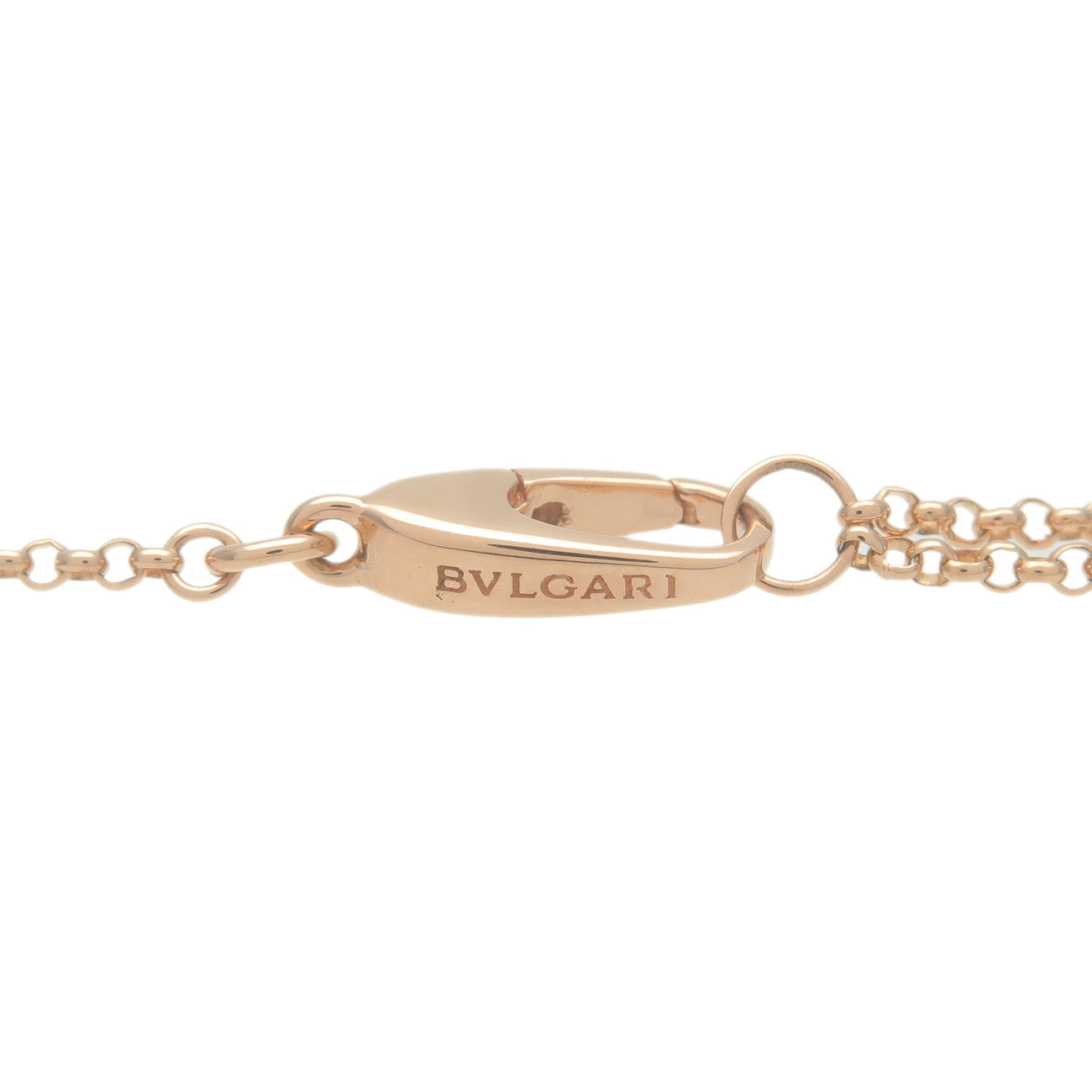 BVLGARI Necklace White Shell Necklace K18 750 Rose Gold