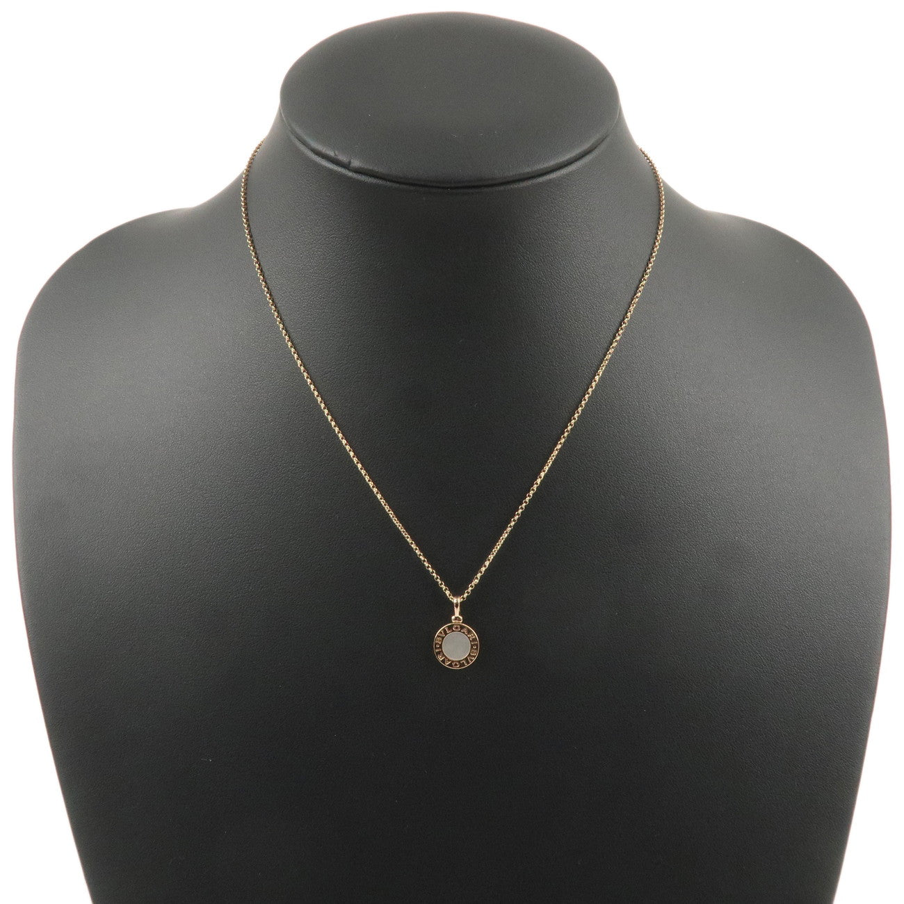 BVLGARI Necklace White Shell Necklace K18 750 Rose Gold