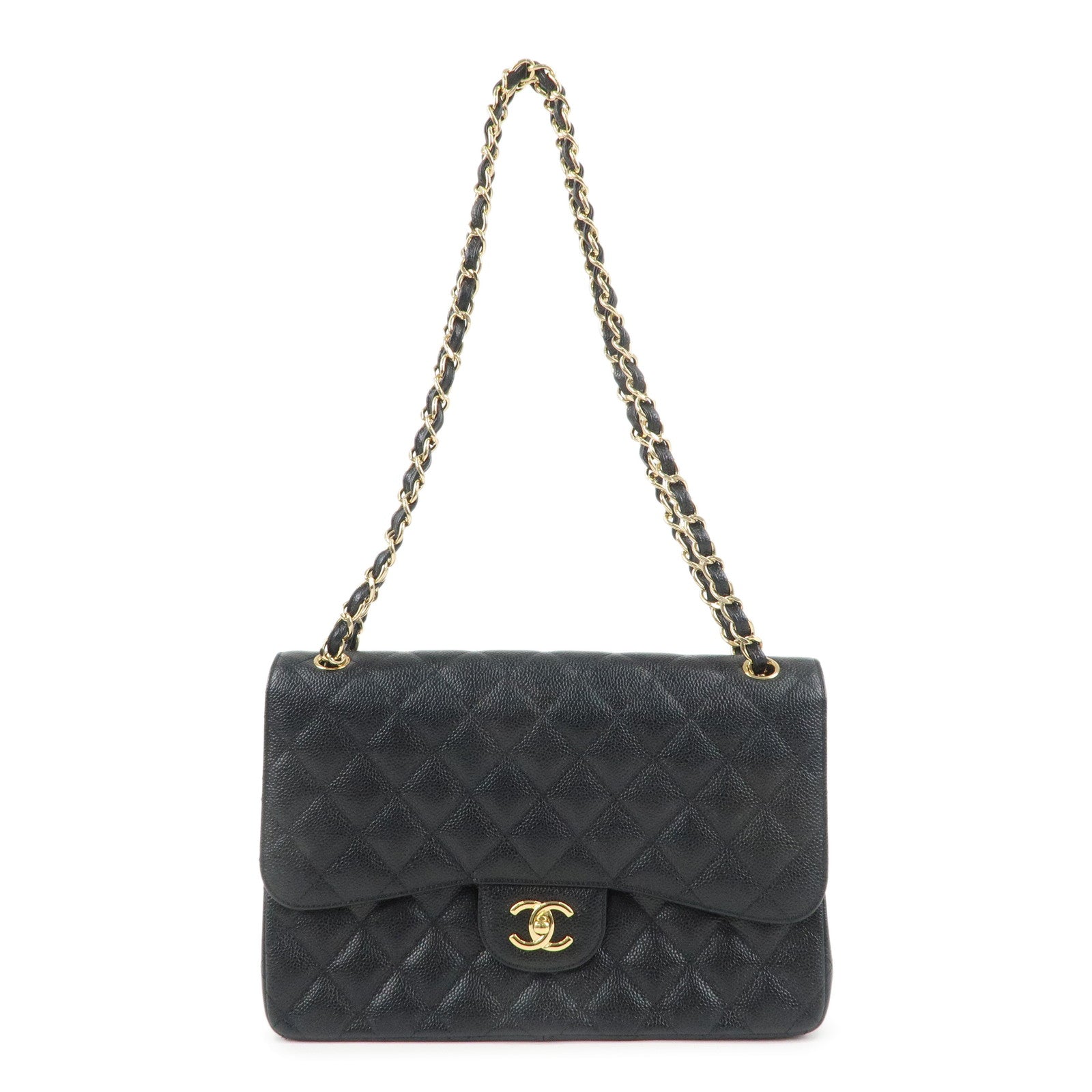 CHANEL-Matelasse-Caviar-Skin-Maxi-30-W-Flap-Shoulder-Bag-A58600