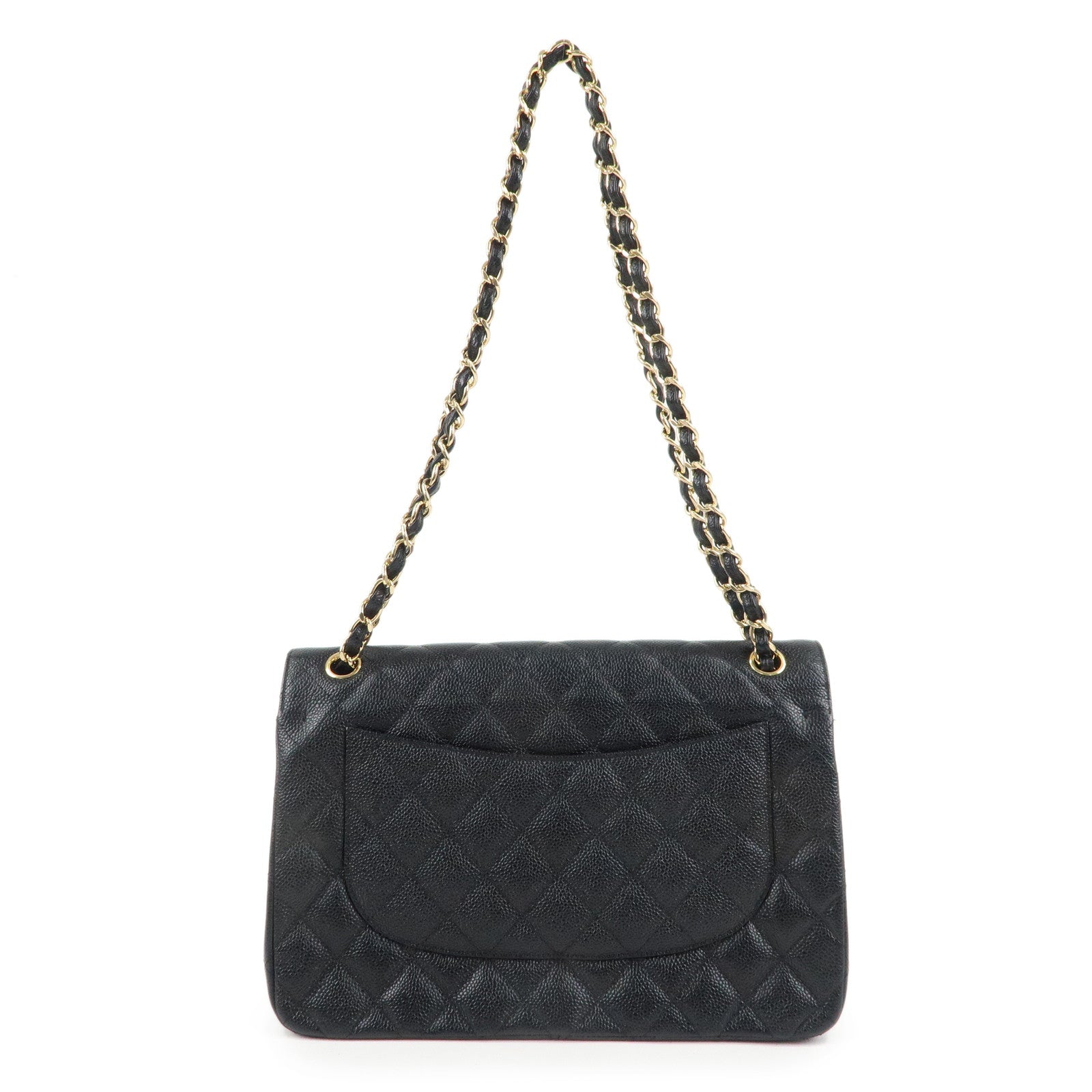 CHANEL Matelasse Caviar Skin Maxi 30 W Flap Shoulder Bag A58600