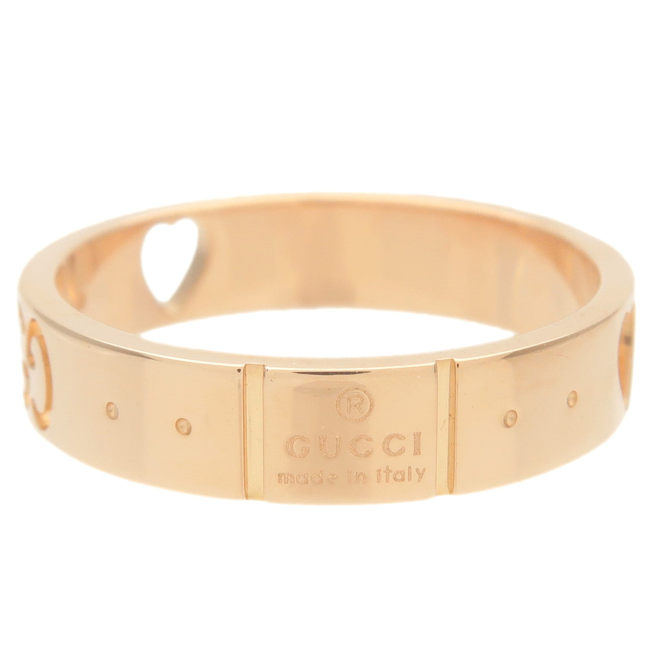 GUCCI Icon Amour Ring K18PG 750PG Rose Gold US5.0-5.5 EU50