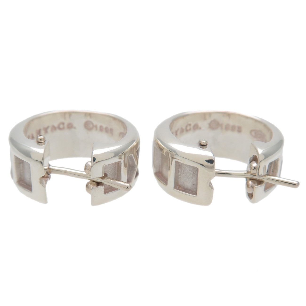 Tiffany&Co. Atlas Hoop Earrings SV925 Sliver 925