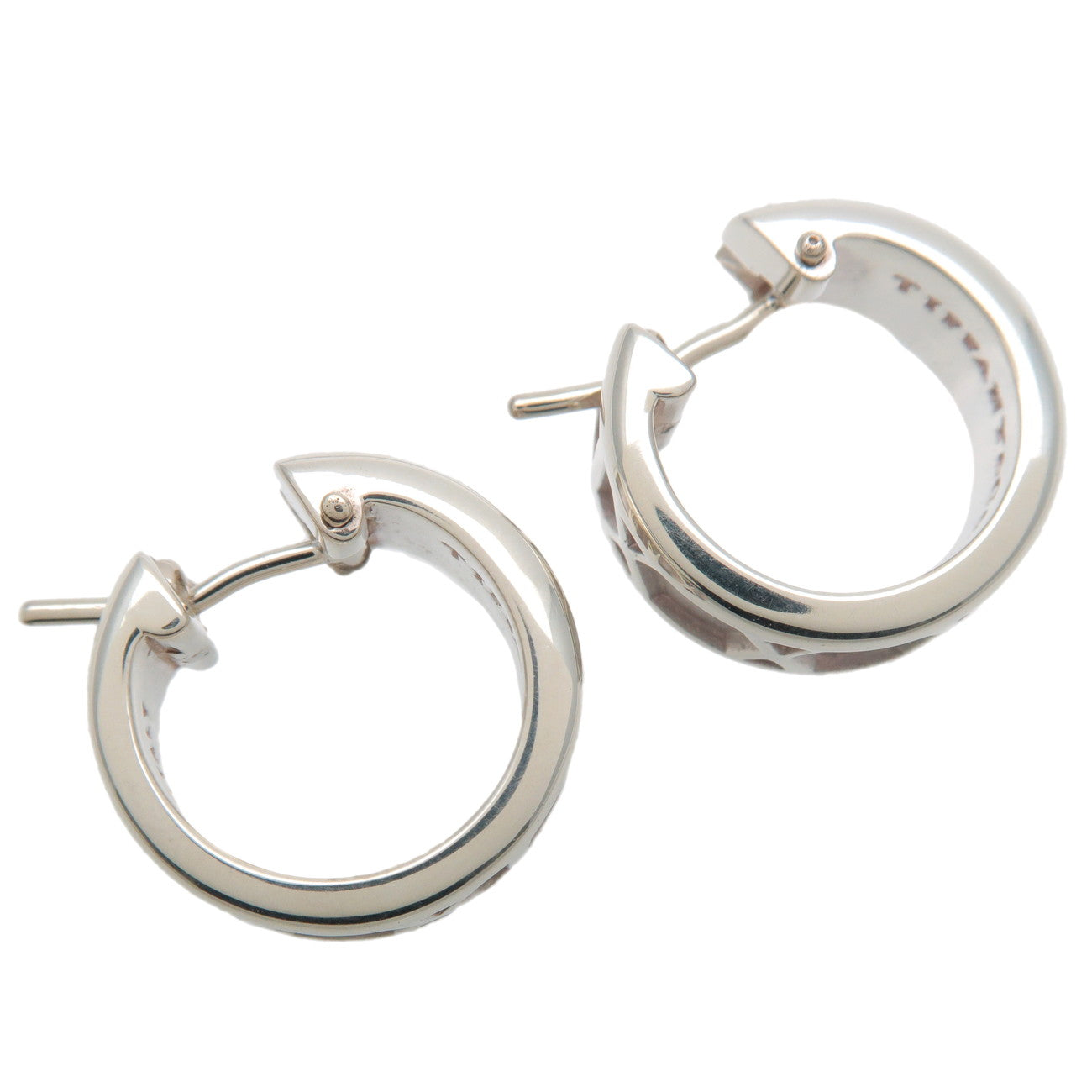 Tiffany&Co. Atlas Hoop Earrings SV925 Sliver 925