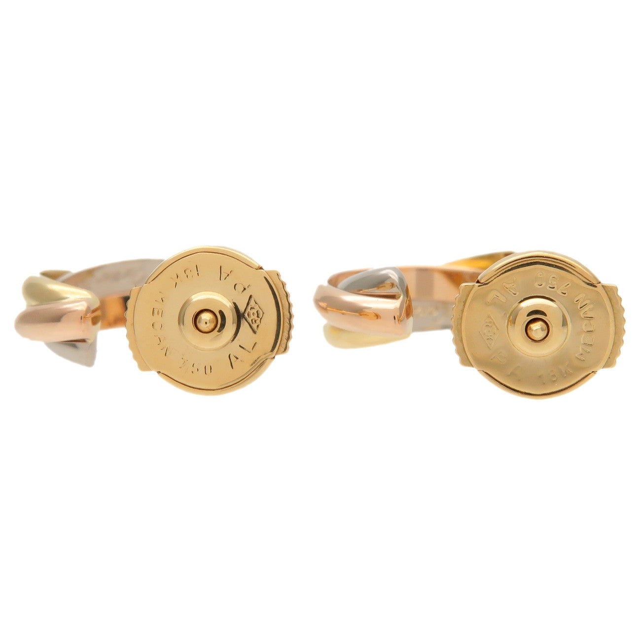 Cartier Trinity Earrings K18 750 Yellow White Rose Gold