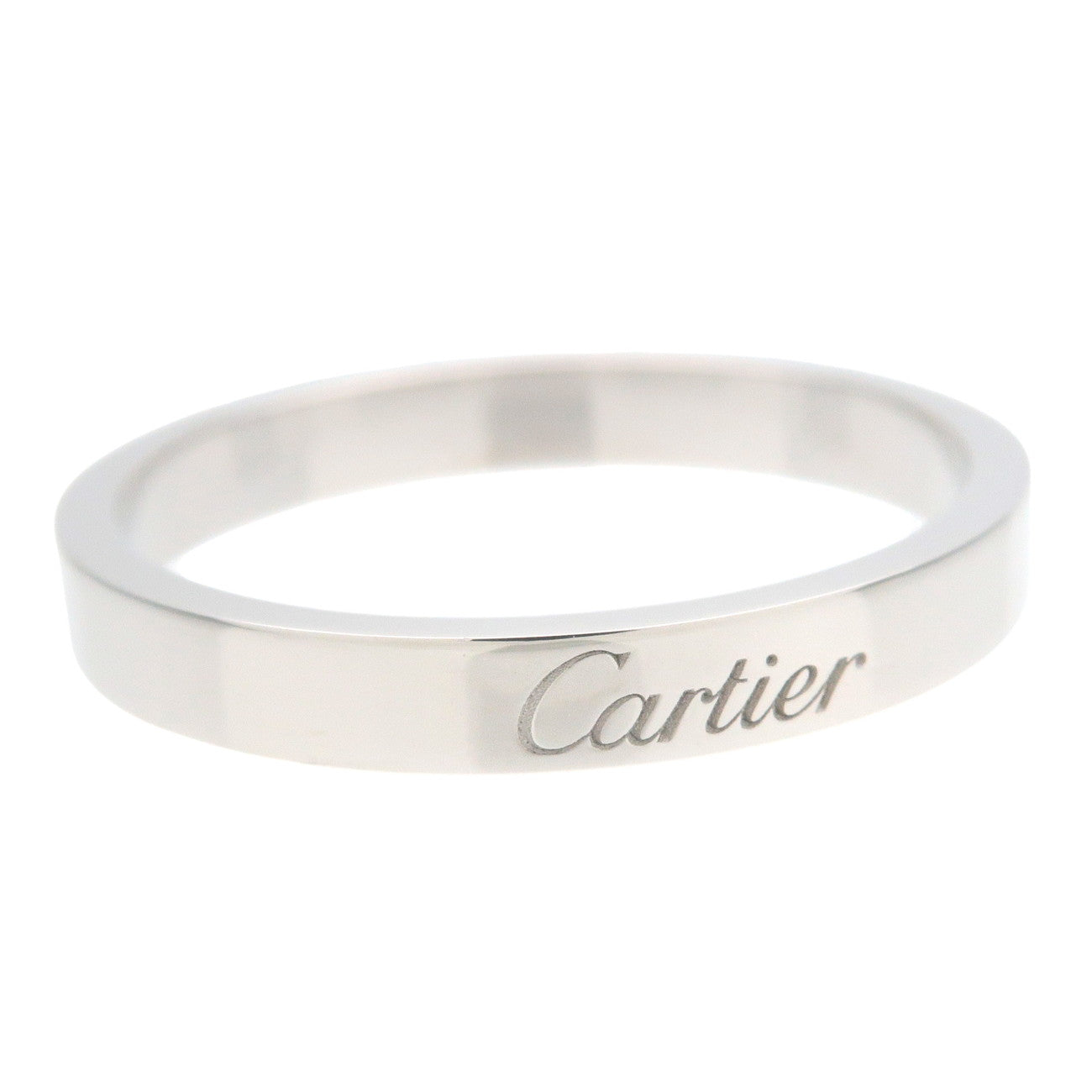 Cartier Engraved Ring 950 Platinum #61 US9.5 HK21.5 EU61.5