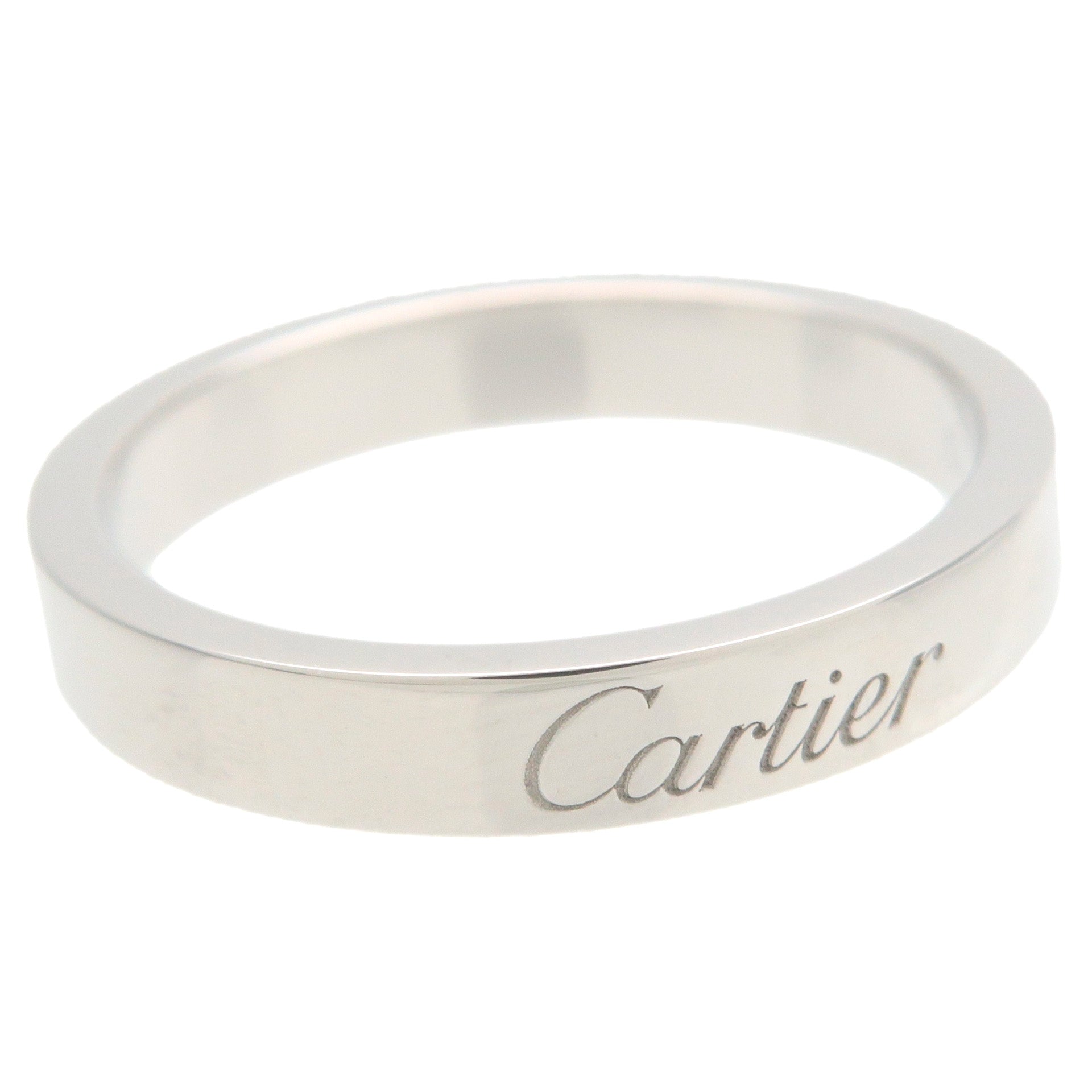 Cartier Engraved Ring 950 Platinum #50 US5-5.5 HK11.5 EU50