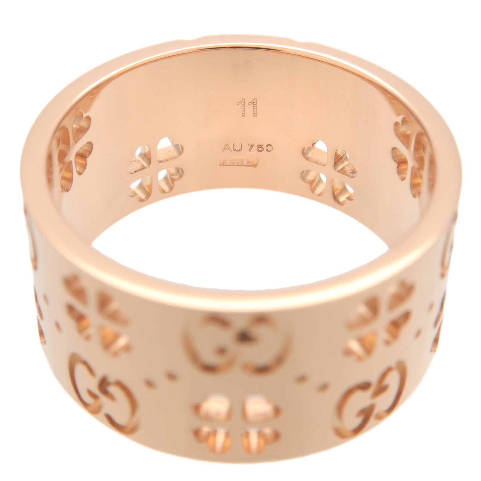 GUCCI Icon Amore Forever Ring K18PG 750PG Rose Gold #11 US5.5