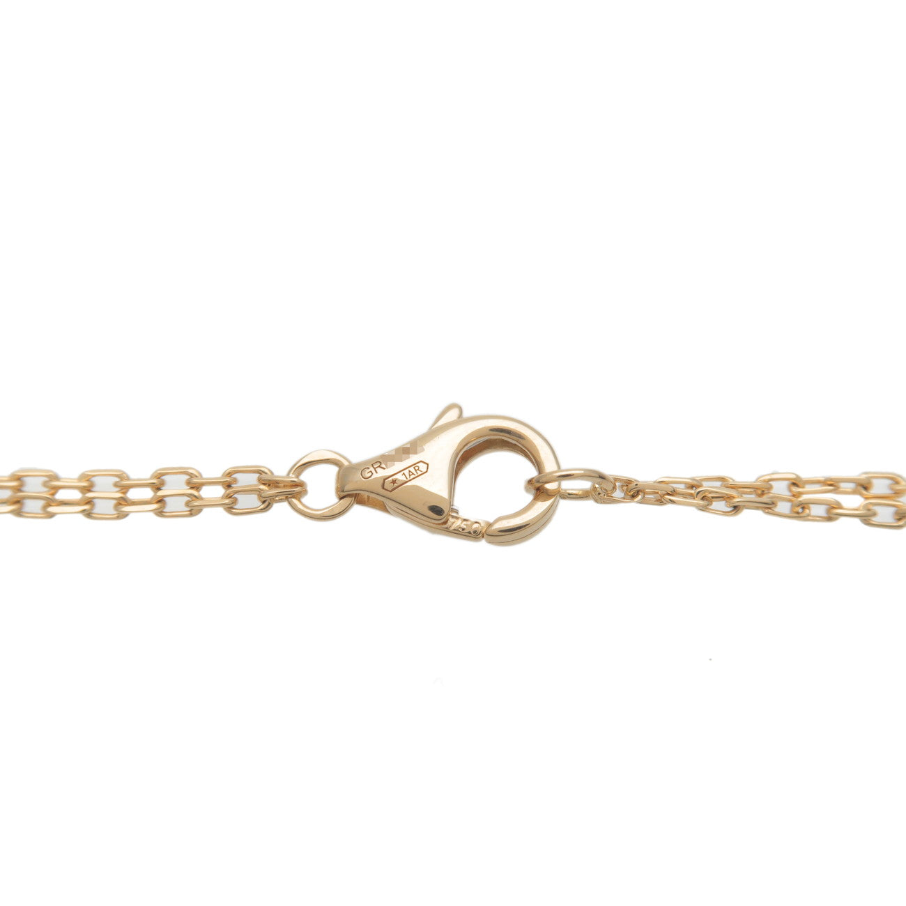 Cartier Love Circle 2P Diamond Necklace K18 750 Yellow Gold