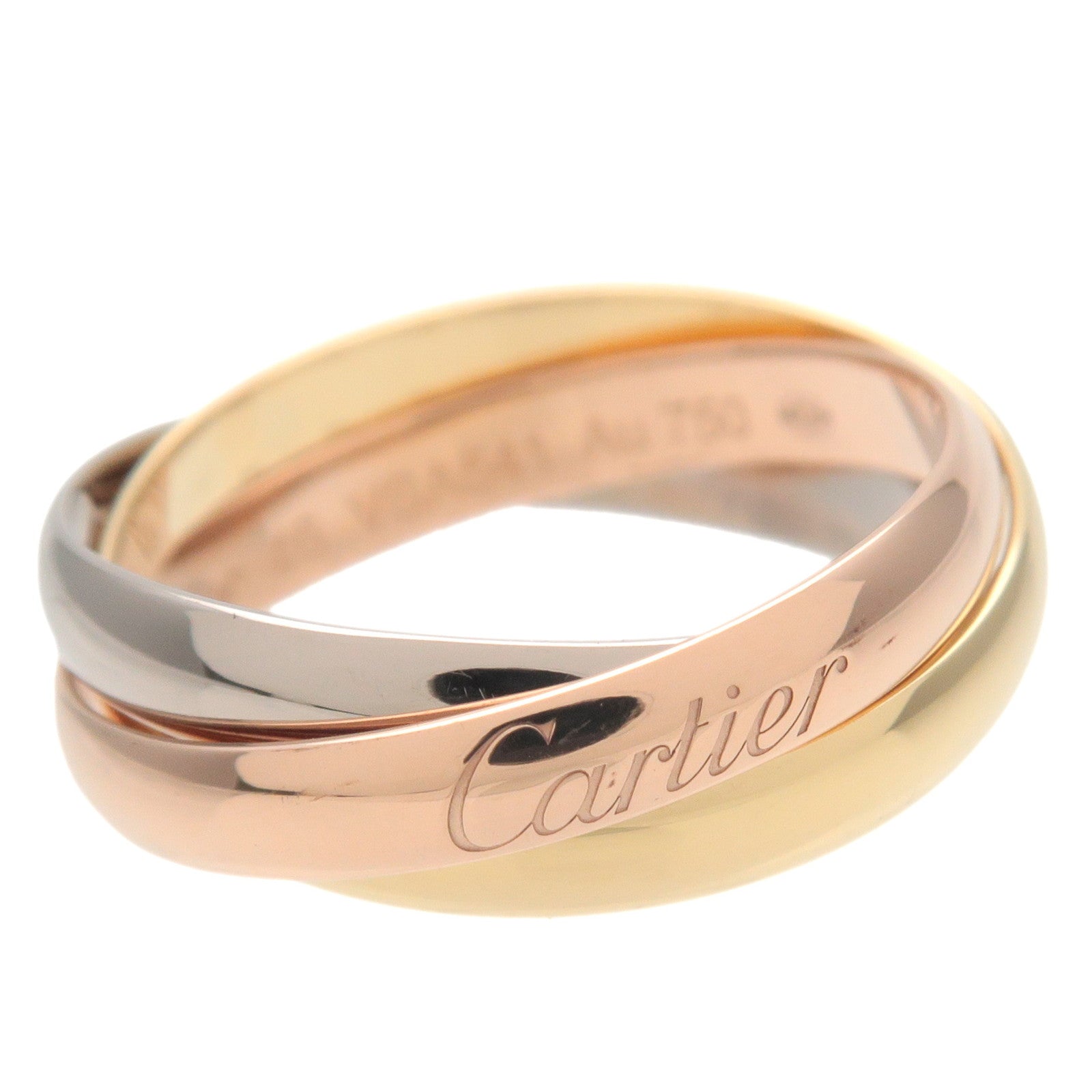 Cartier Trinity Ring SM K18 750YG/WG/PG #46 US4 EU47 HK8