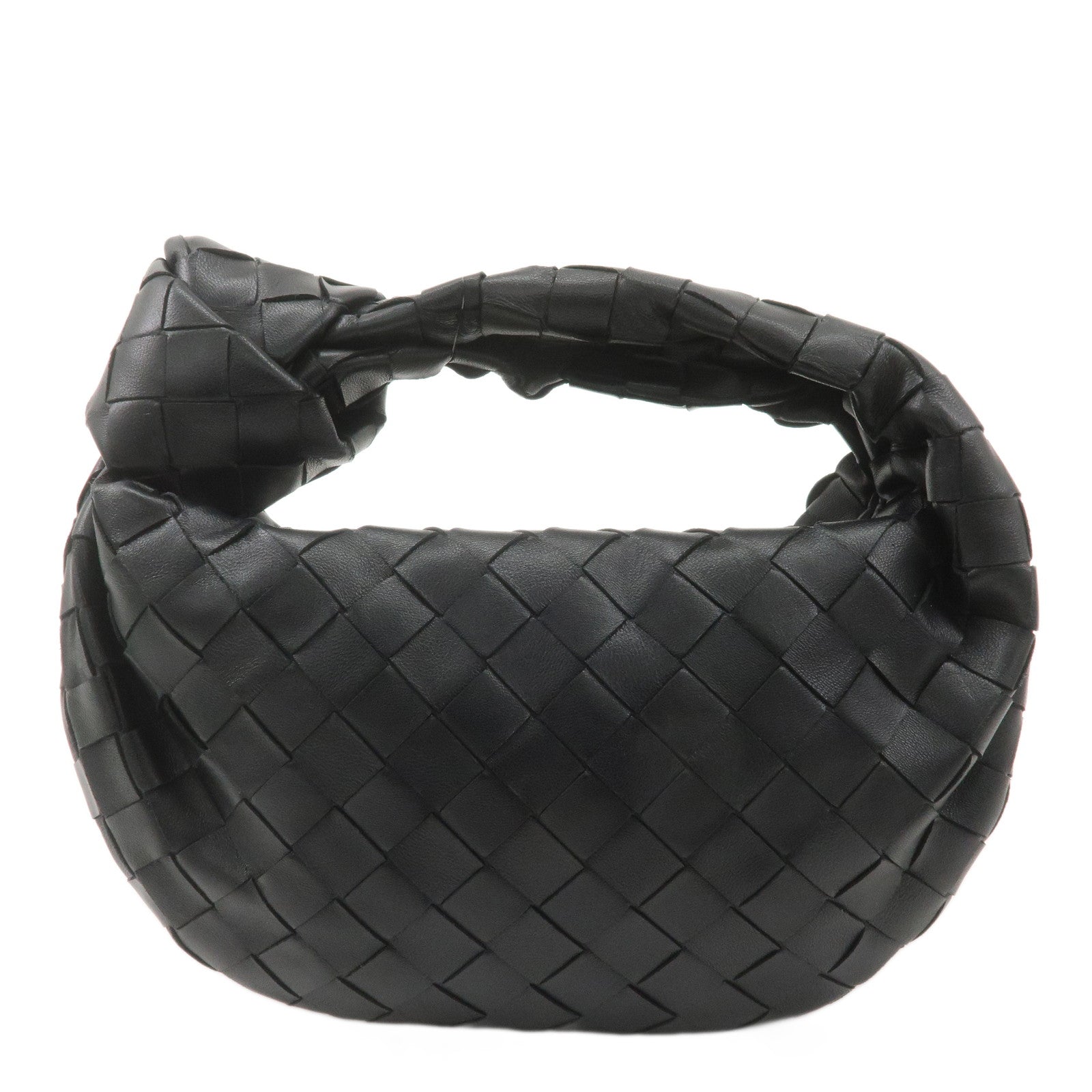 BOTTEGA-VENETA-Mini-Jodie-Intrecciato-Leather-Bag-Black-651876