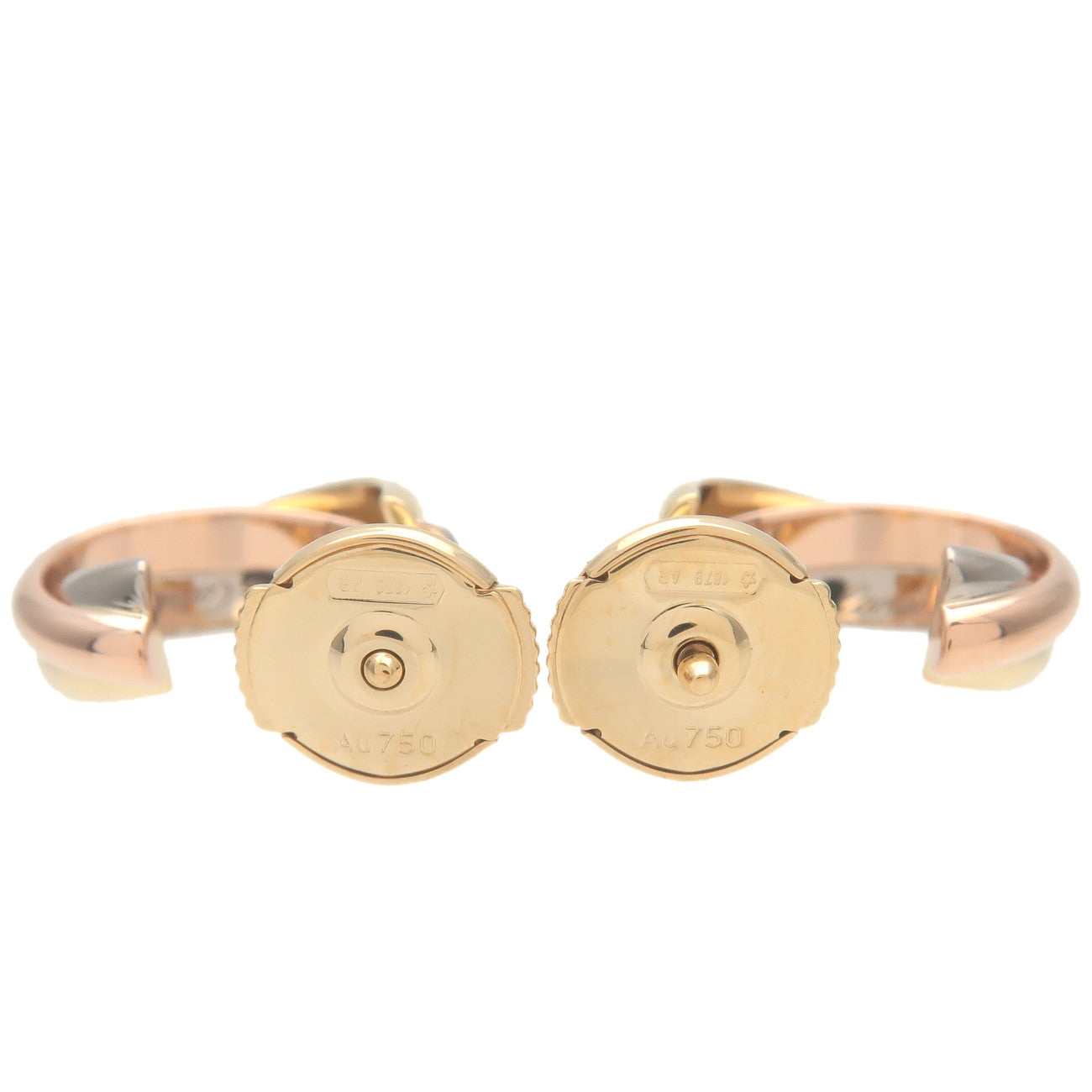 Cartier Trinity Earrings K18 750YG/WG/PG Yellow White Rose Gold