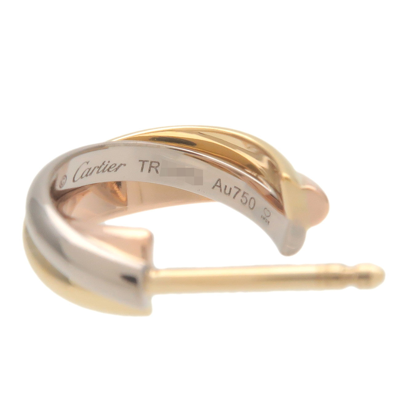 Cartier Trinity Earrings K18 750YG/WG/PG Yellow White Rose Gold