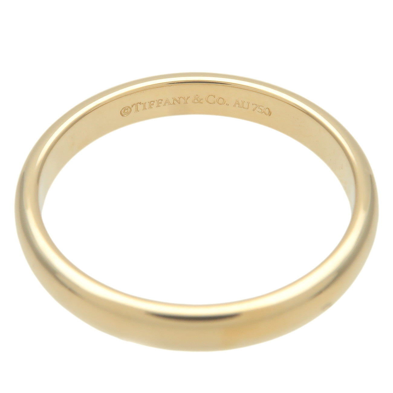 Tiffany&Co. Classic Band Ring K18 750YG Yellow Gold US7-7.5