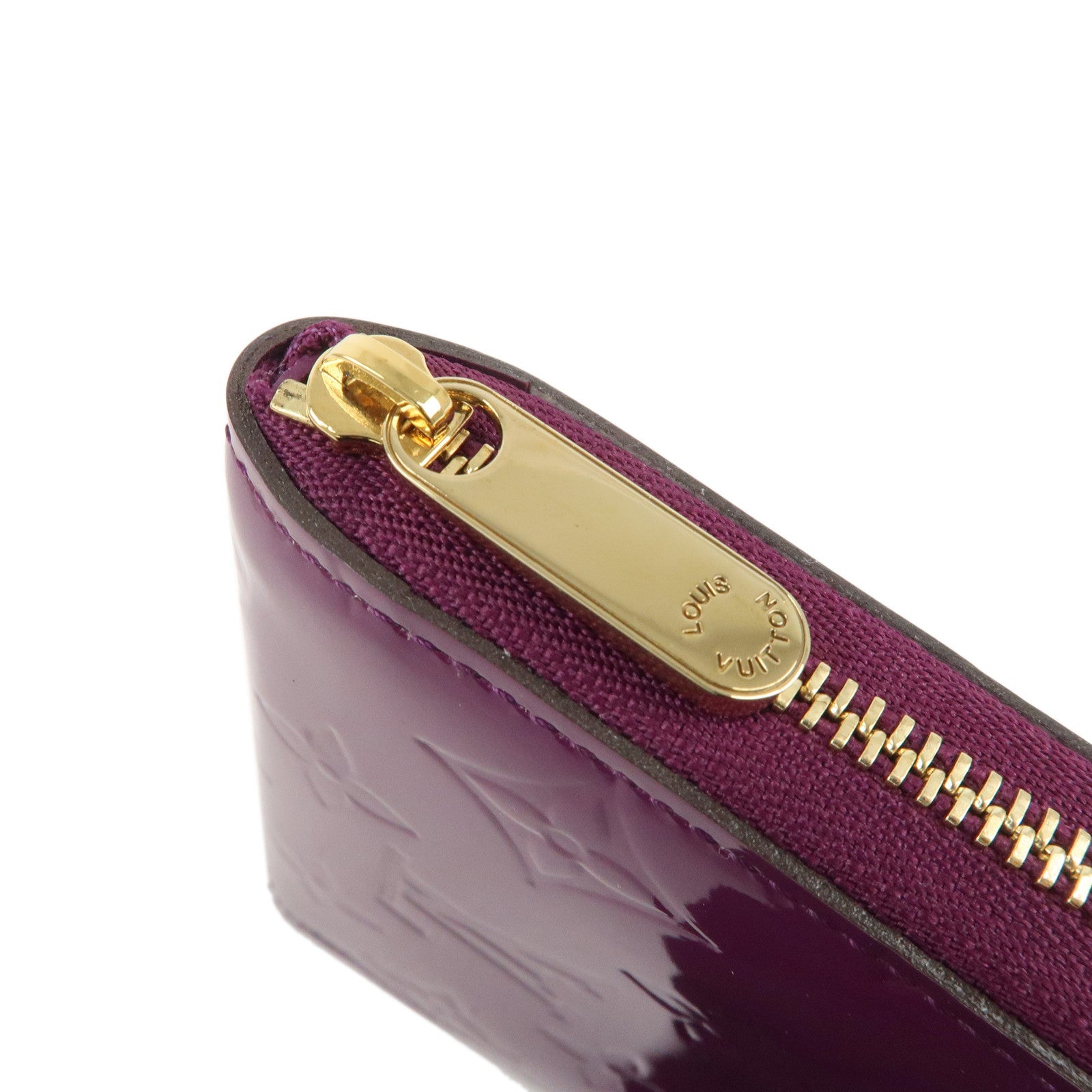 Louis Vuitton Monogram Vernis Zippy Coin Case Amethyst M90143