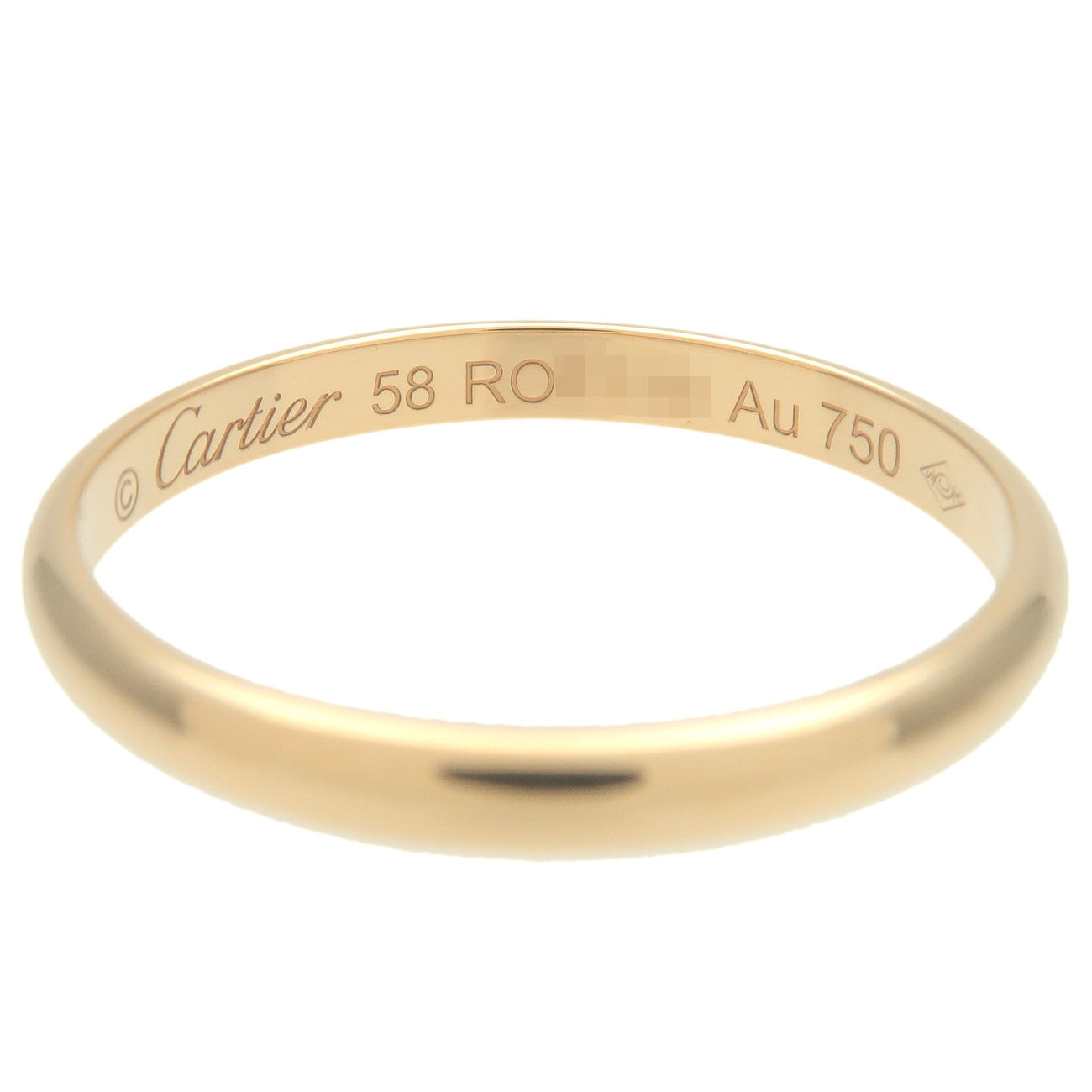 Cartier 1895 Wedding Ring K18YG 750YG Yellow Gold #58 US8.5 EU58